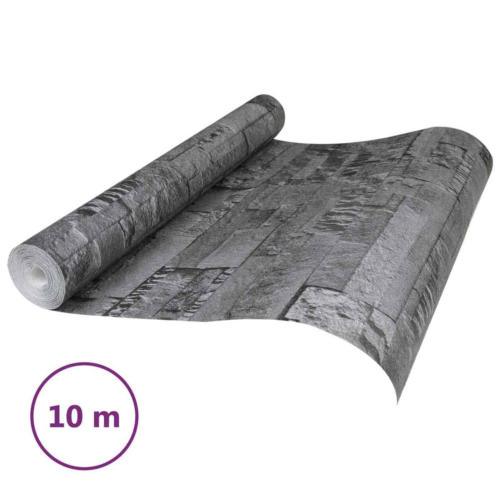 3D tapeta kamena Crna 10 x 0,53 m N woven tkanina