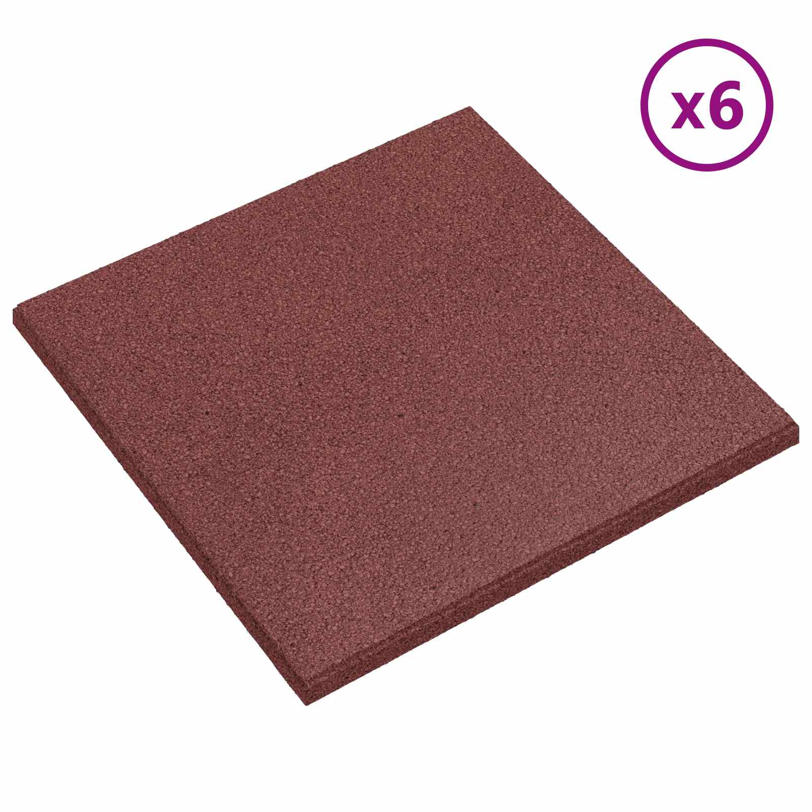 Ploče za zaštitu od padova 6 pcs Crvena 50 x 50 cm Guma