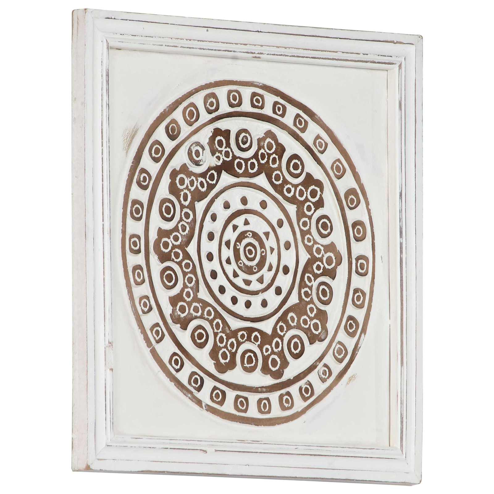 Umjetnički dekor 2 pcs Smeđa i bijela 40 x 40 x 1,5 cm