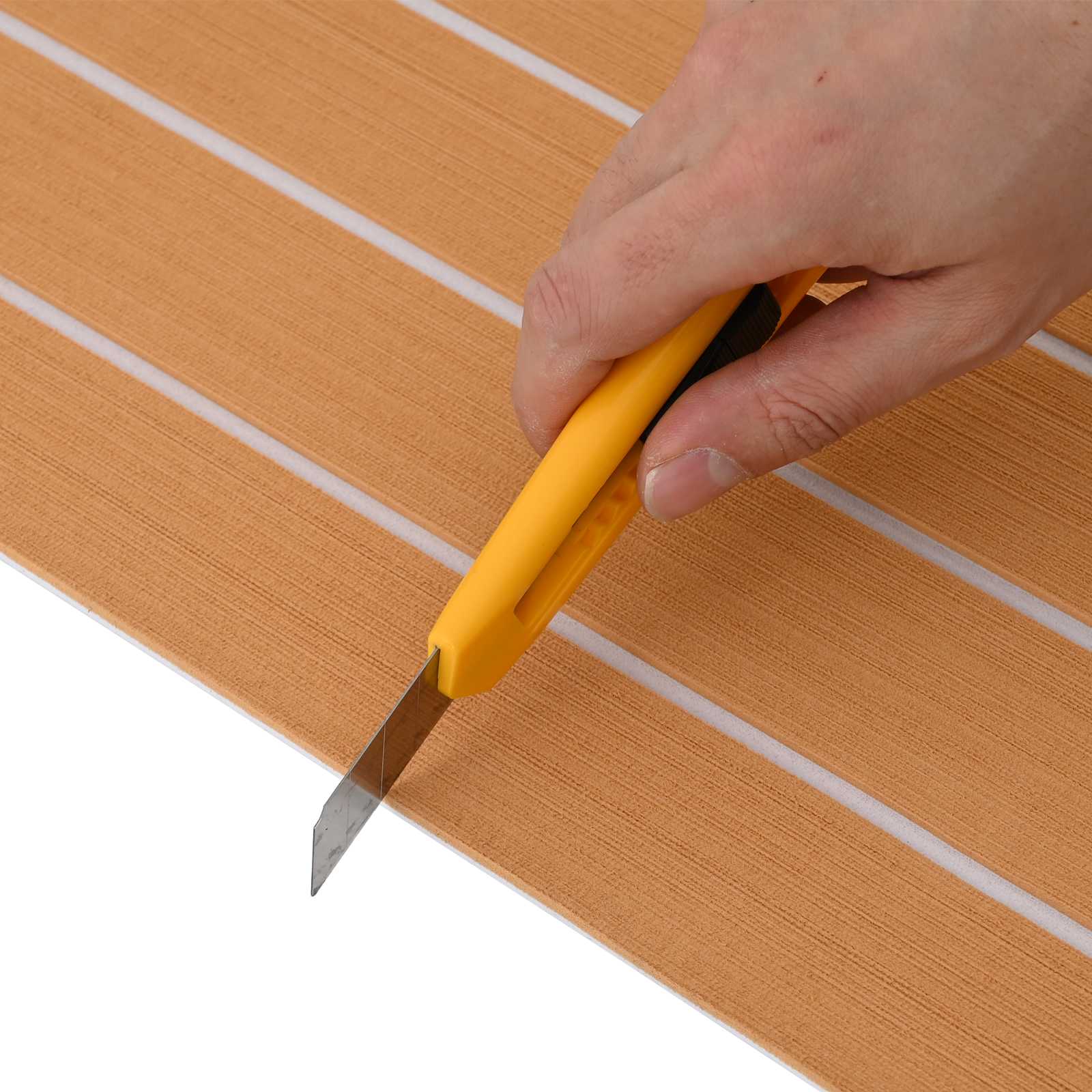 Prostirka za čamce Prugasti Smeđa i bijela 240 x 60 cm EVA