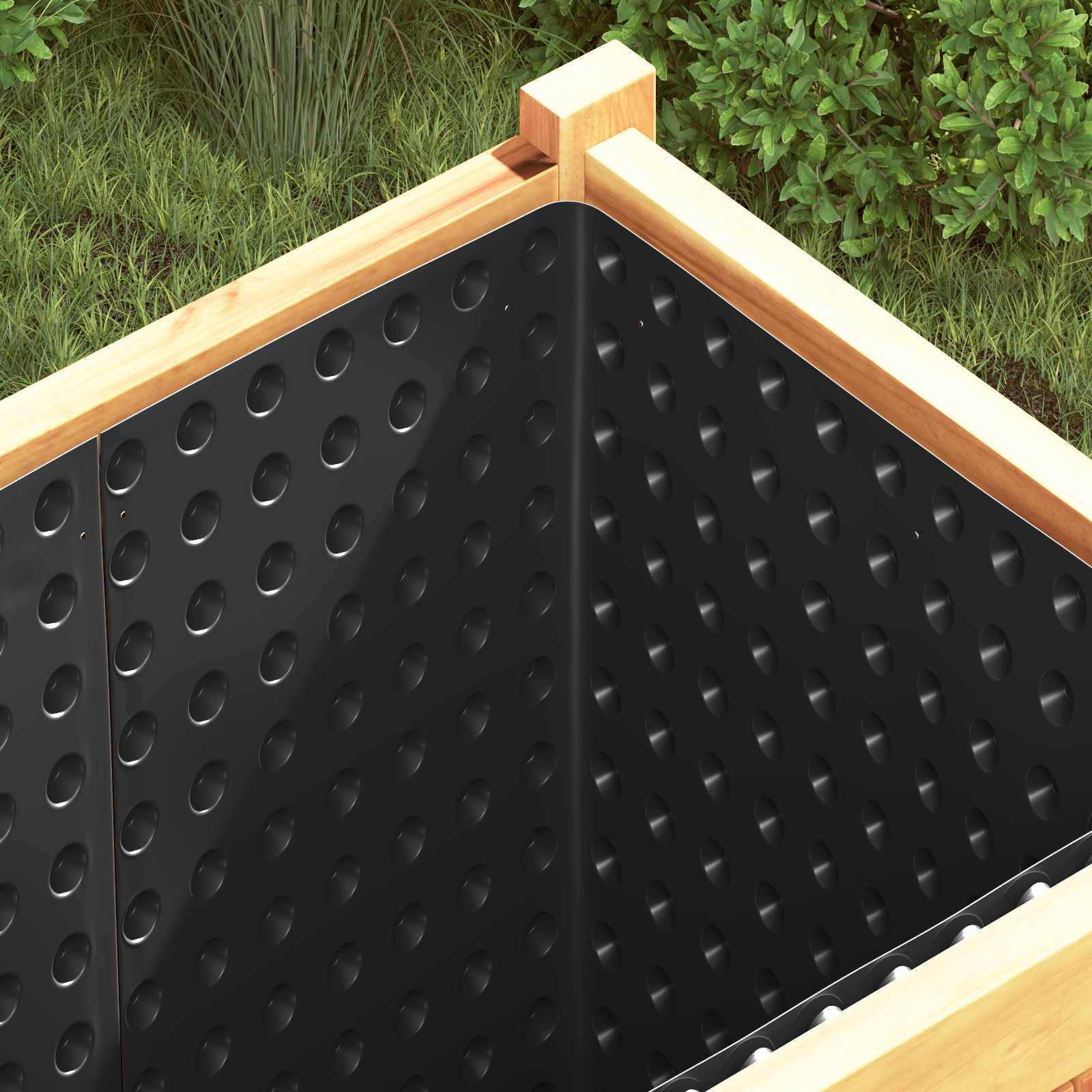 Pucketana odvodna ploča Crna 1 x 10 m HDPE