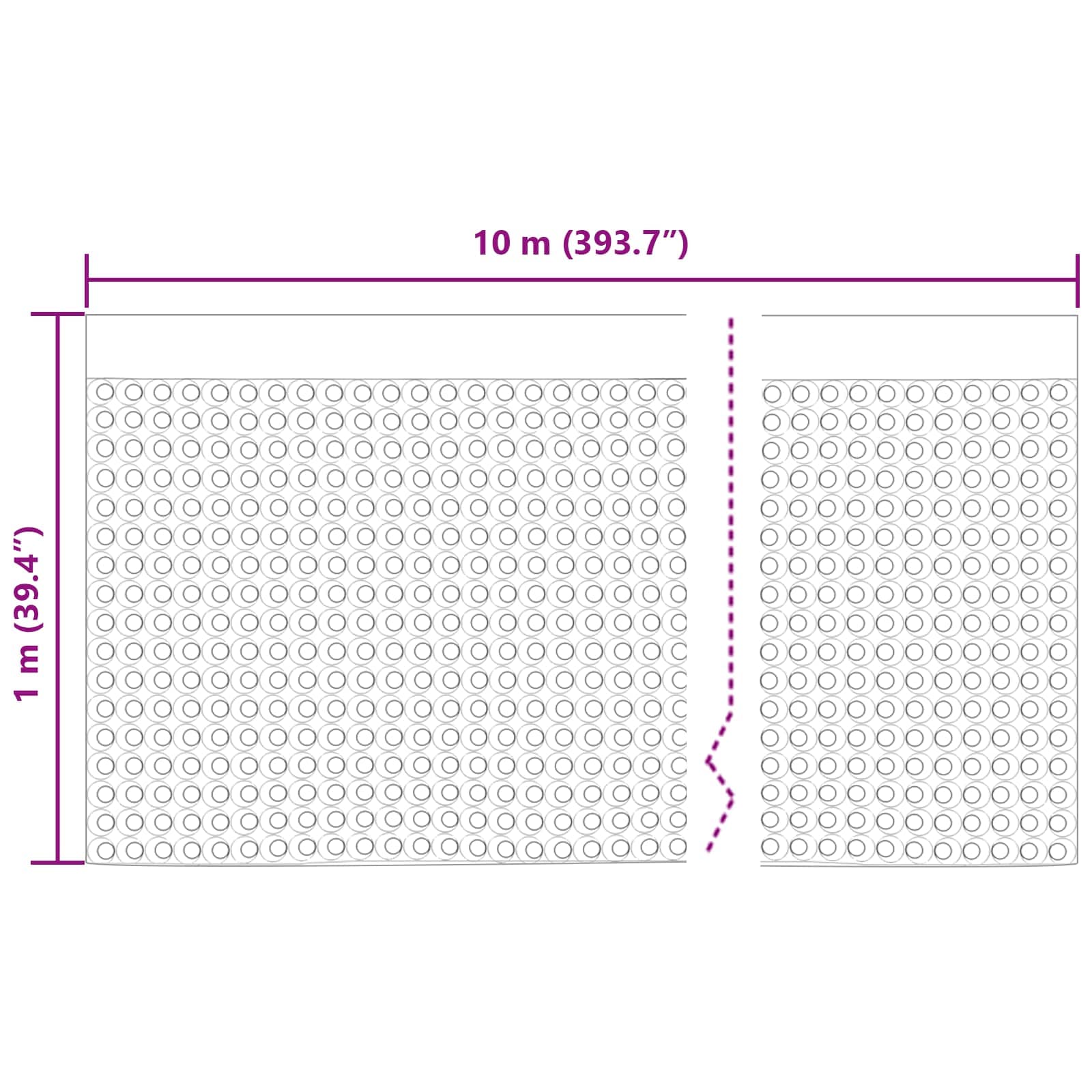 Pucketana odvodna ploča Crna 1 x 10 m HDPE