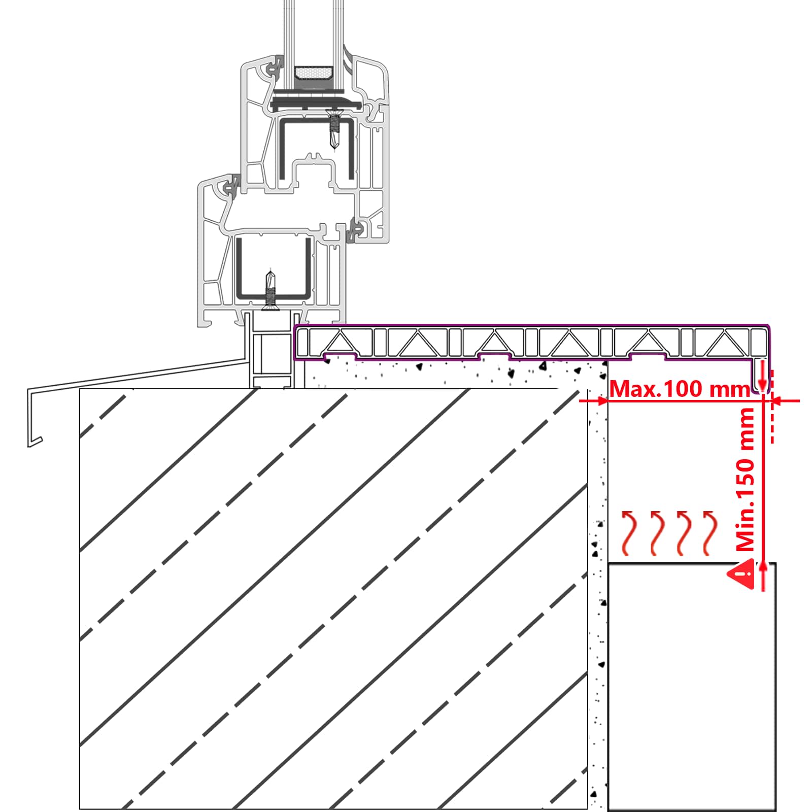 Prozorska klupčica Bijela 120 x 10 x 4,5 cm PVC