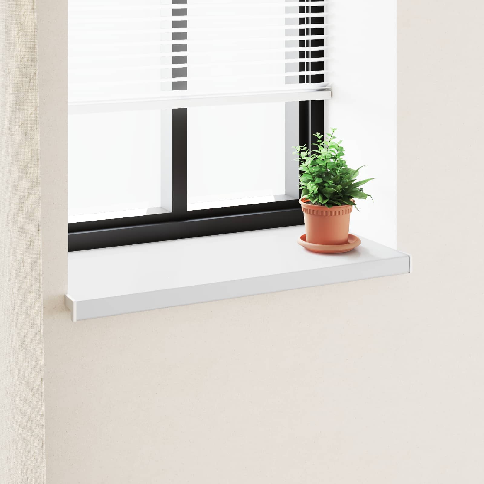 Prozorska klupčica Bijela 80 x 40 x 4,5 cm PVC