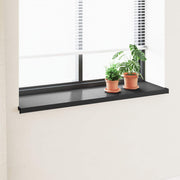 Prozorska klupčica Crno s drvenim uzorkom 140 x 45 x 4,5 cm PVC