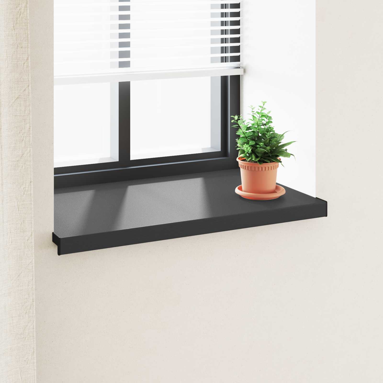 Prozorska klupčica Crno s drvenim uzorkom 60 x 50 x 4,5 cm PVC