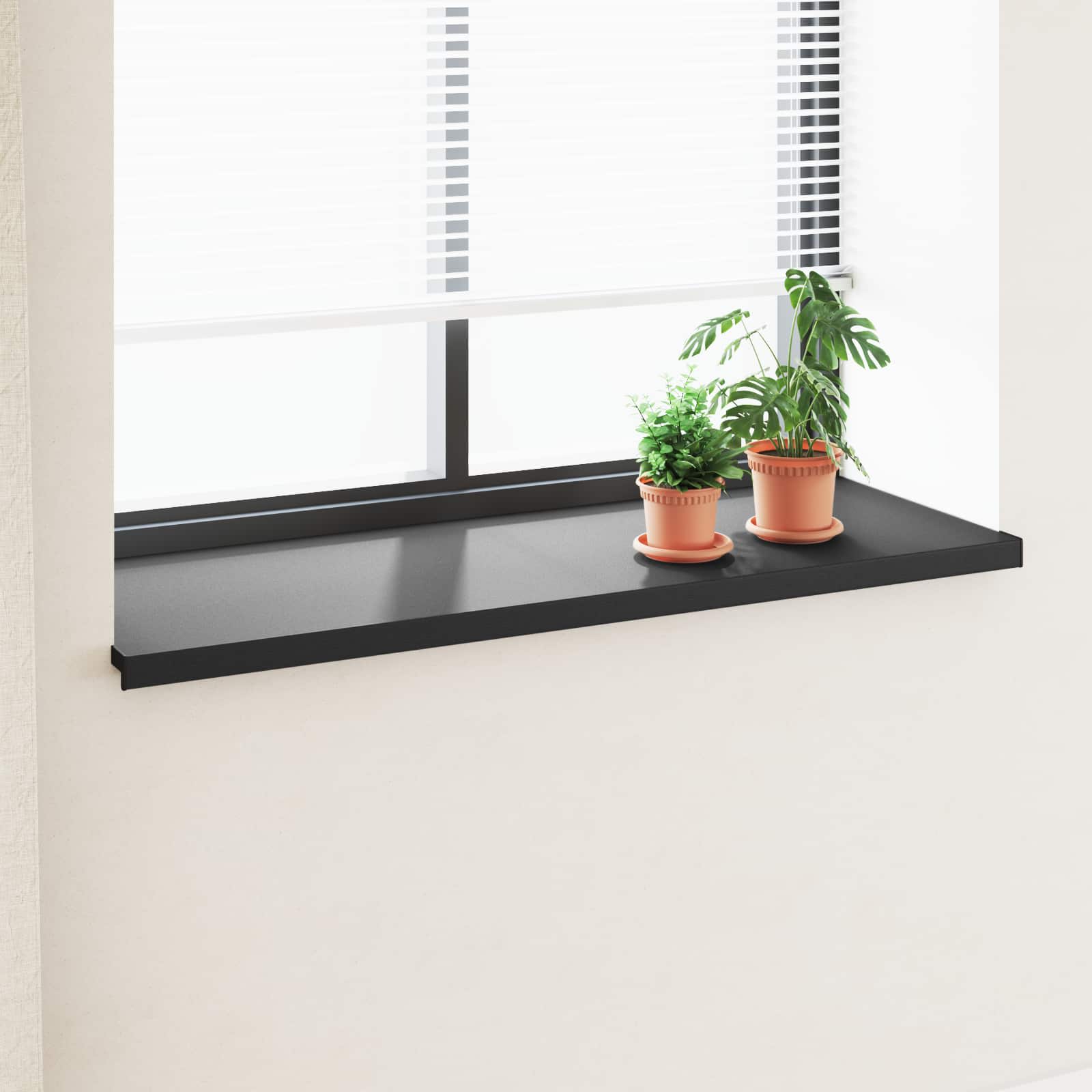 Prozorska klupčica Crno s drvenim uzorkom 160 x 50 x 4,5 cm PVC