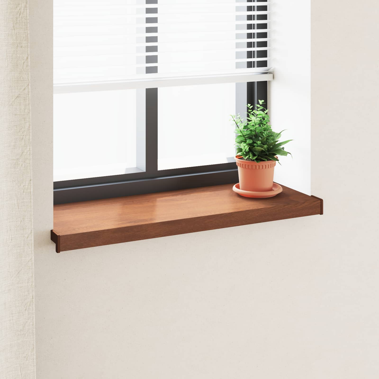 Prozorska klupčica Smeđe drvo 80 x 35 x 4,5 cm PVC