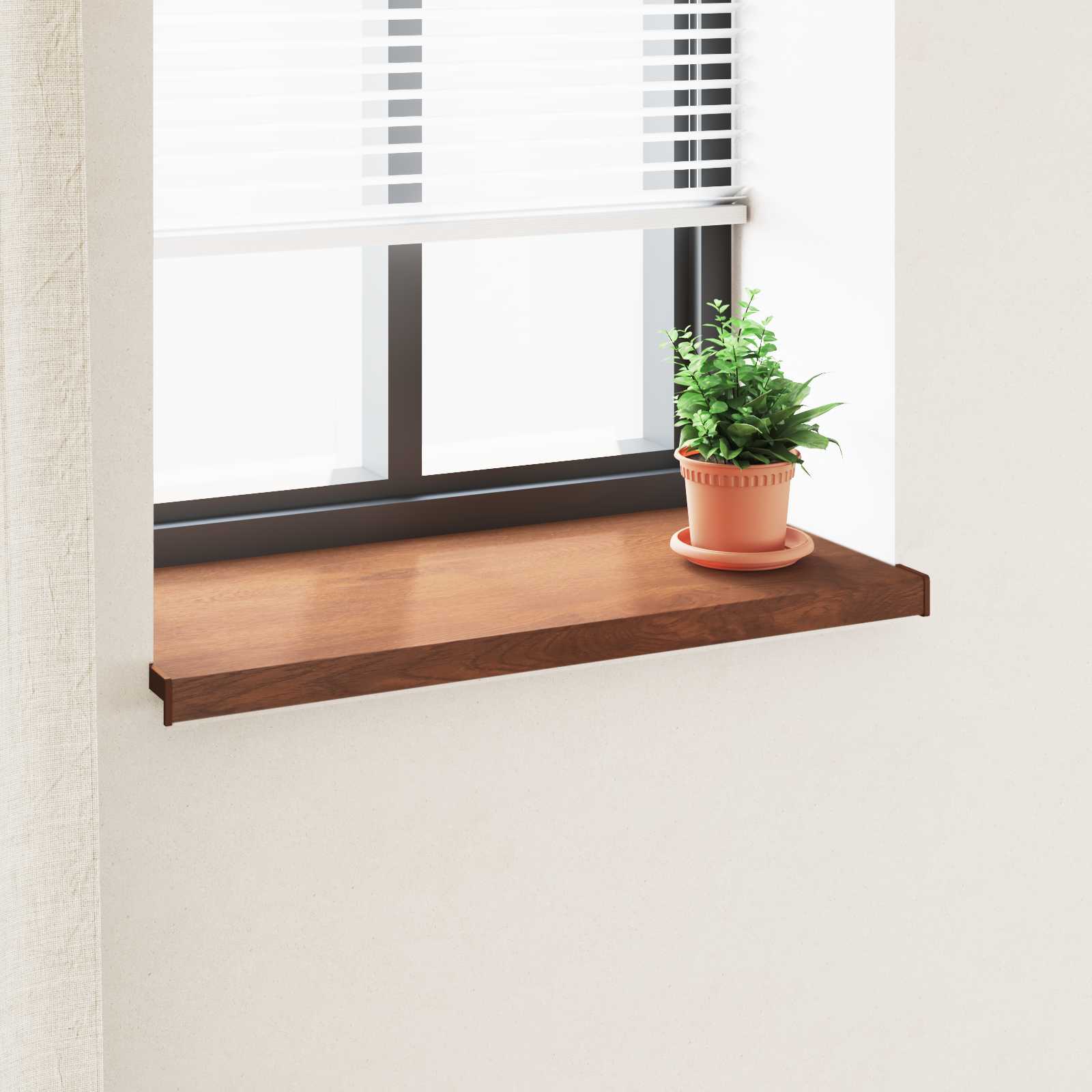 Prozorska klupčica Smeđe drvo 60 x 40 x 4,5 cm PVC