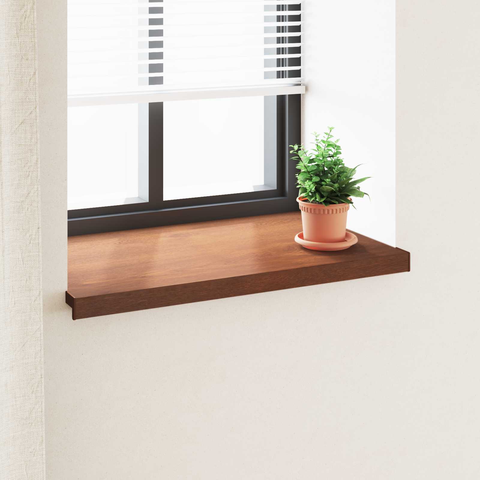 Prozorska klupčica Smeđe drvo 100 x 50 x 4,5 cm PVC