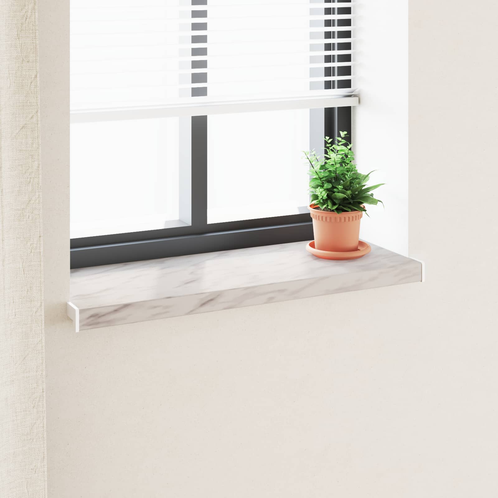 Prozorska klupčica Mramorna tekstura 60 x 35 x 4,5 cm PVC