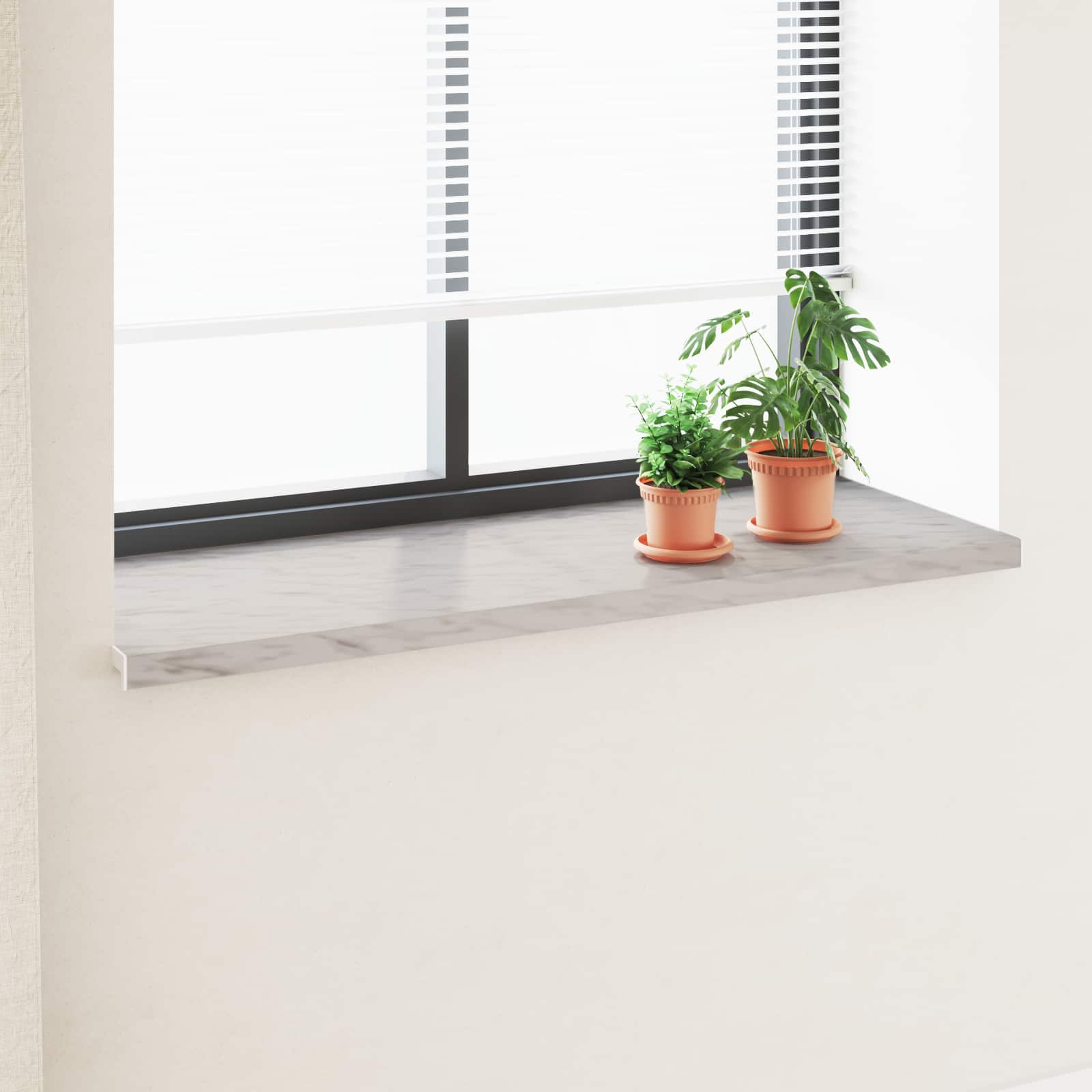 Prozorska klupčica Mramorna tekstura 160 x 50 x 4,5 cm PVC