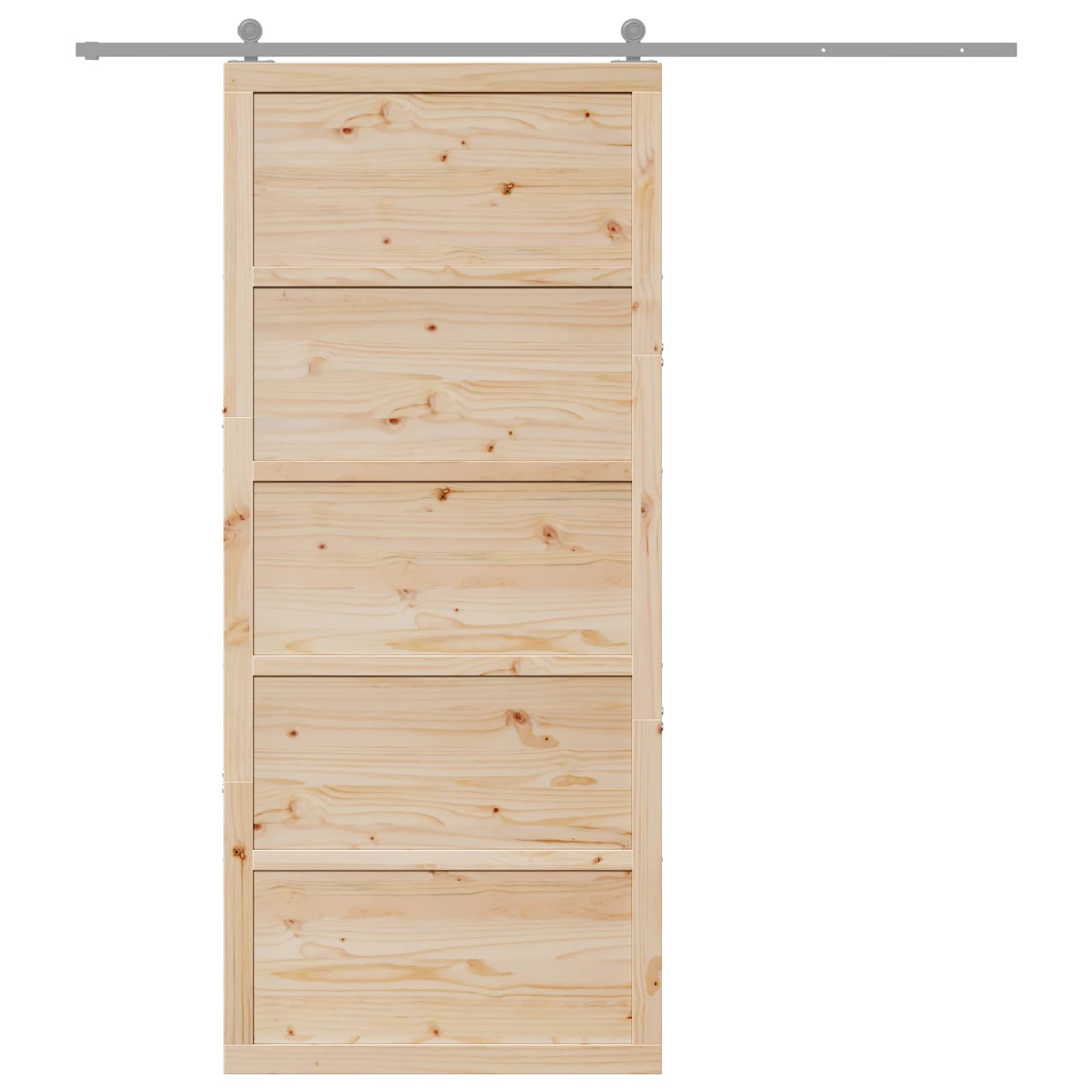 Vrata staje Prirodna 100 x 2,5 x 208 cm Masivna borovina