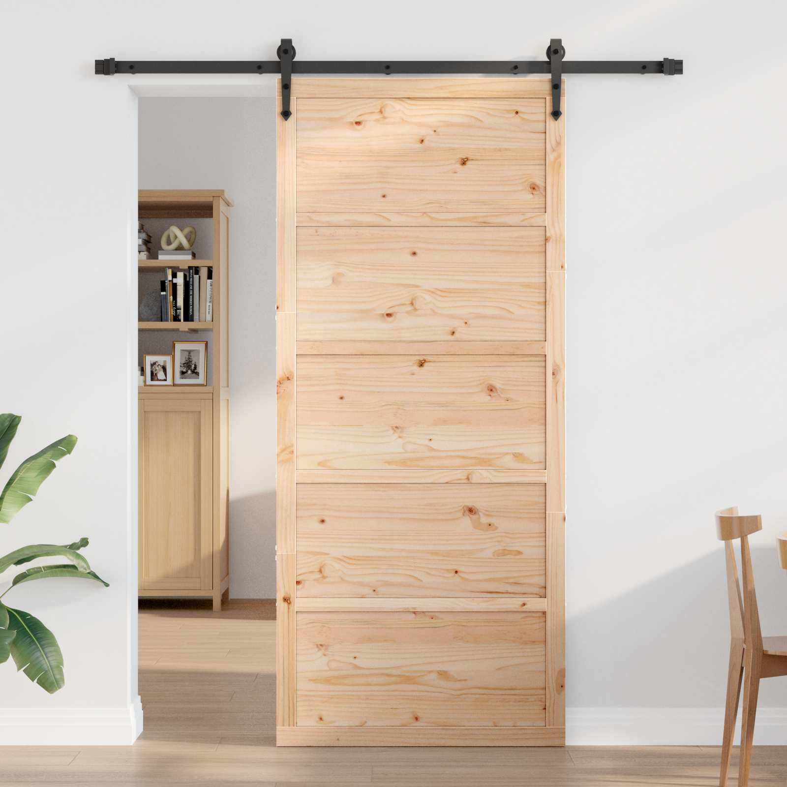 Vrata staje Prirodna 80 x 2,5 x 208 cm Masivna borovina