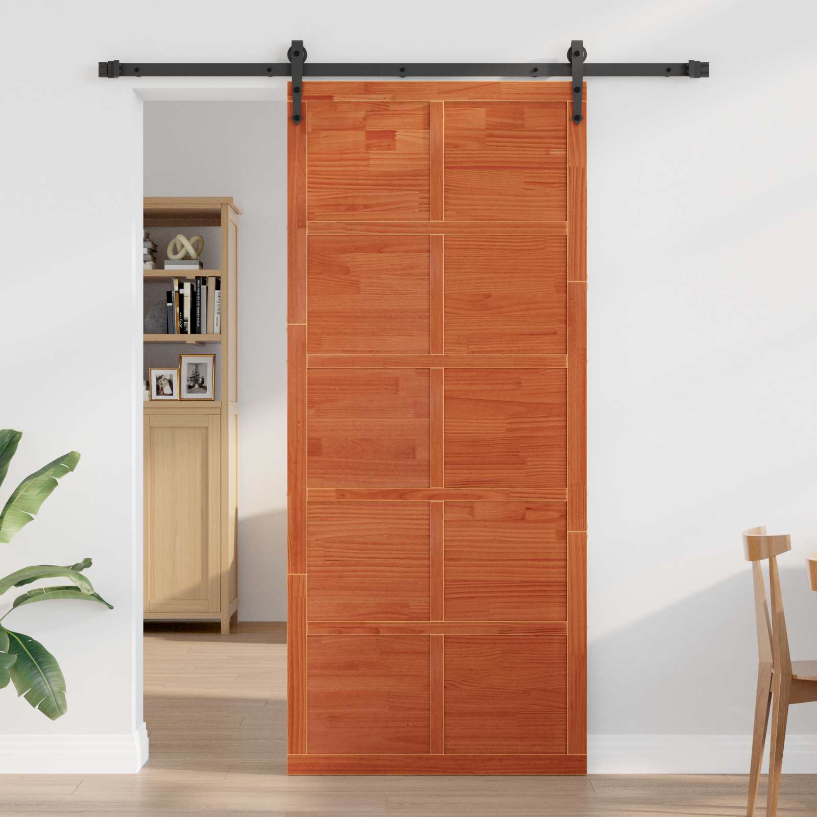 Vrata staje Voštanosmeđa 90 x 2,5 x 208 cm Masivna borovina