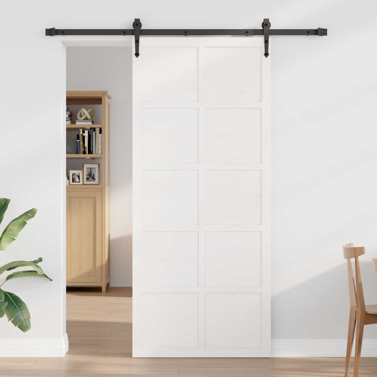 Vrata staje Bijela 80 x 2,5 x 208 cm Masivna borovina