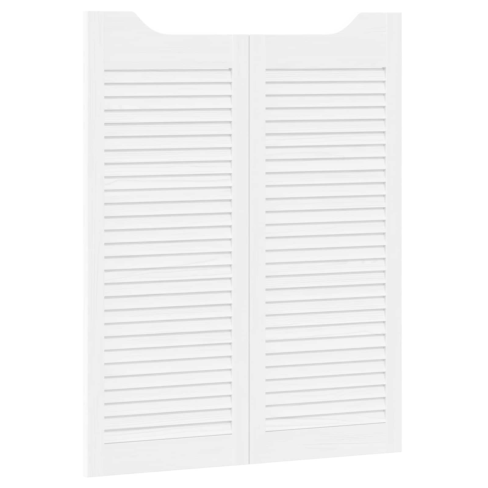 Vrata na rasklapanje 2 pcs Bijela Masivna borovina