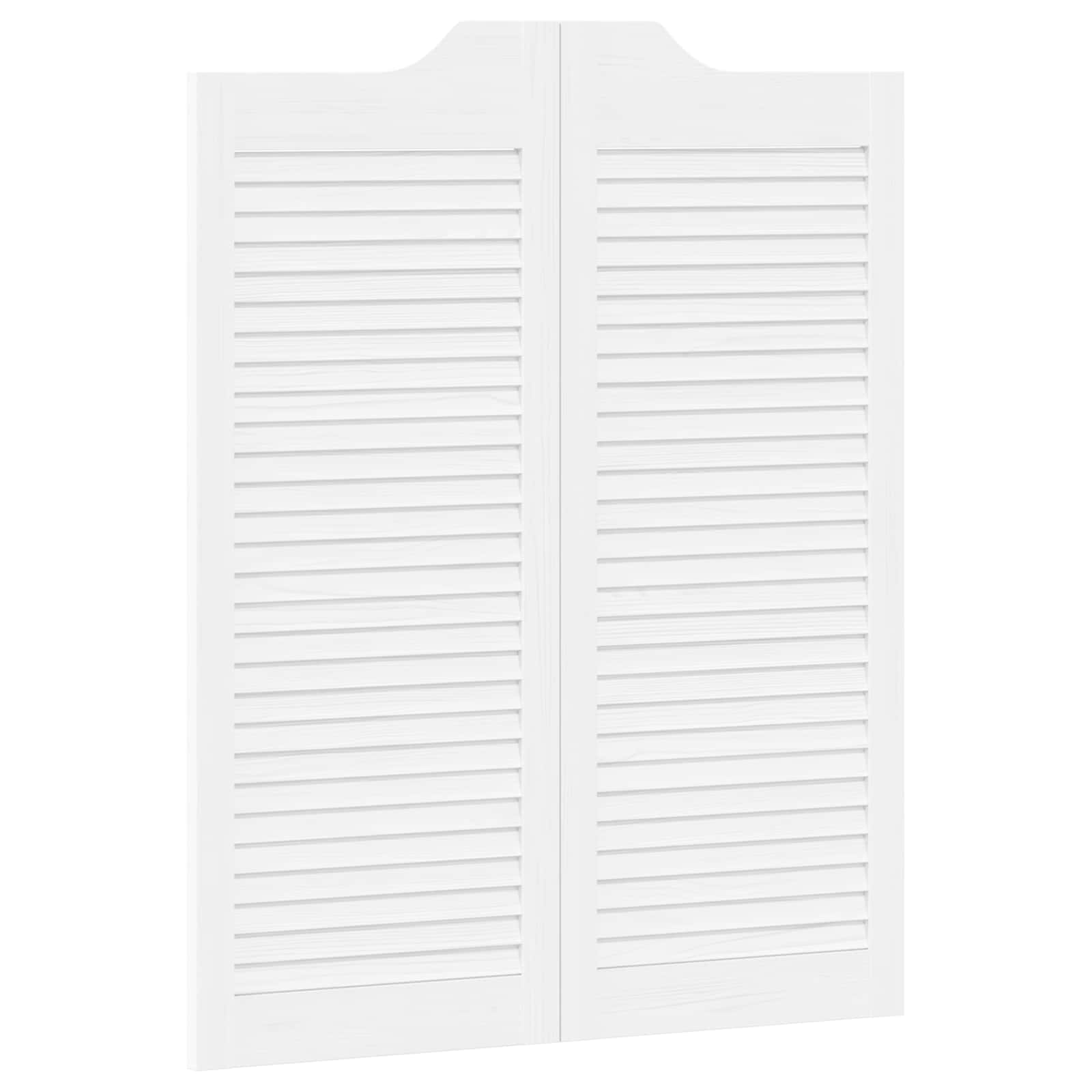 Vrata na rasklapanje 2 pcs Bijela Masivna borovina