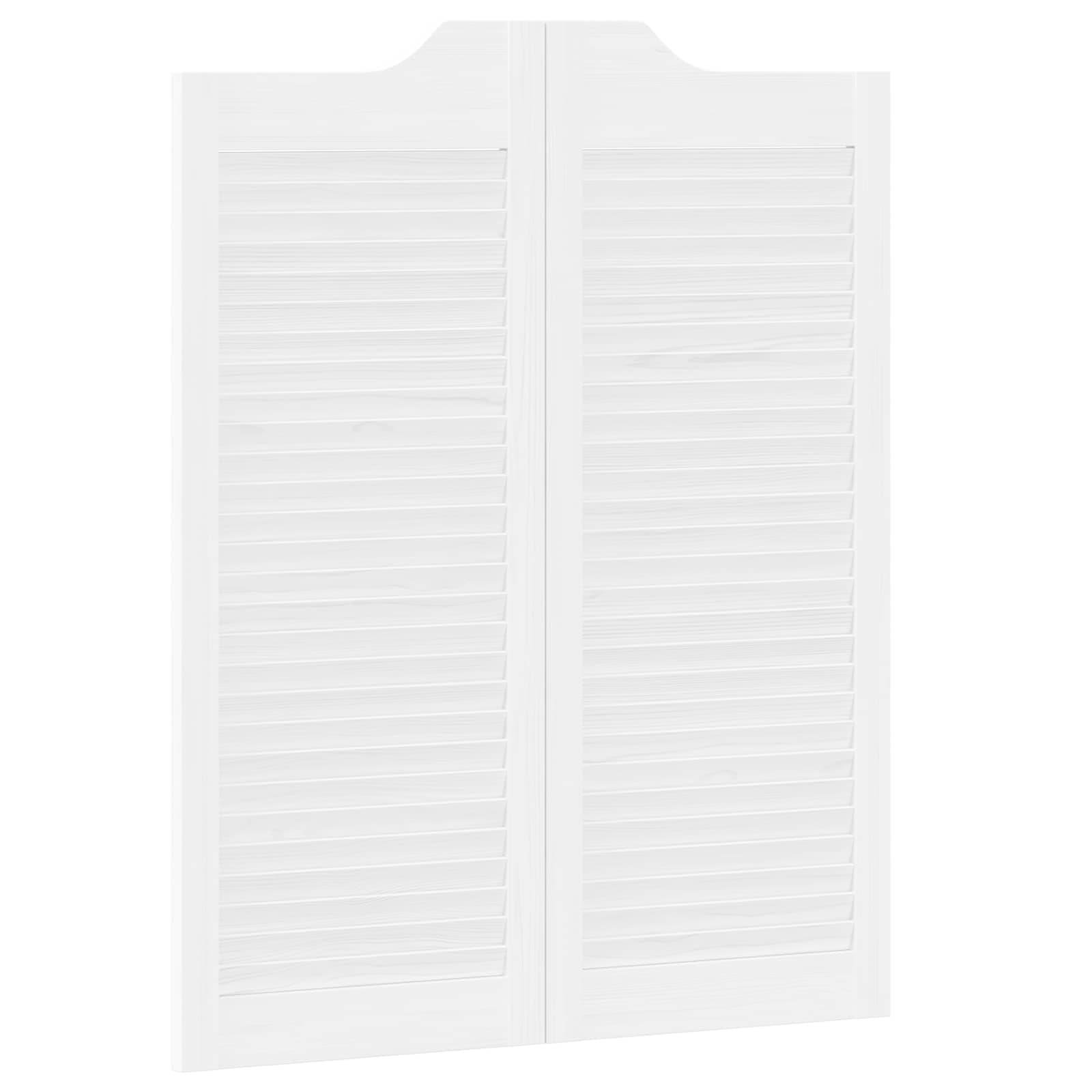 Vrata na rasklapanje 2 pcs Bijela Masivna borovina