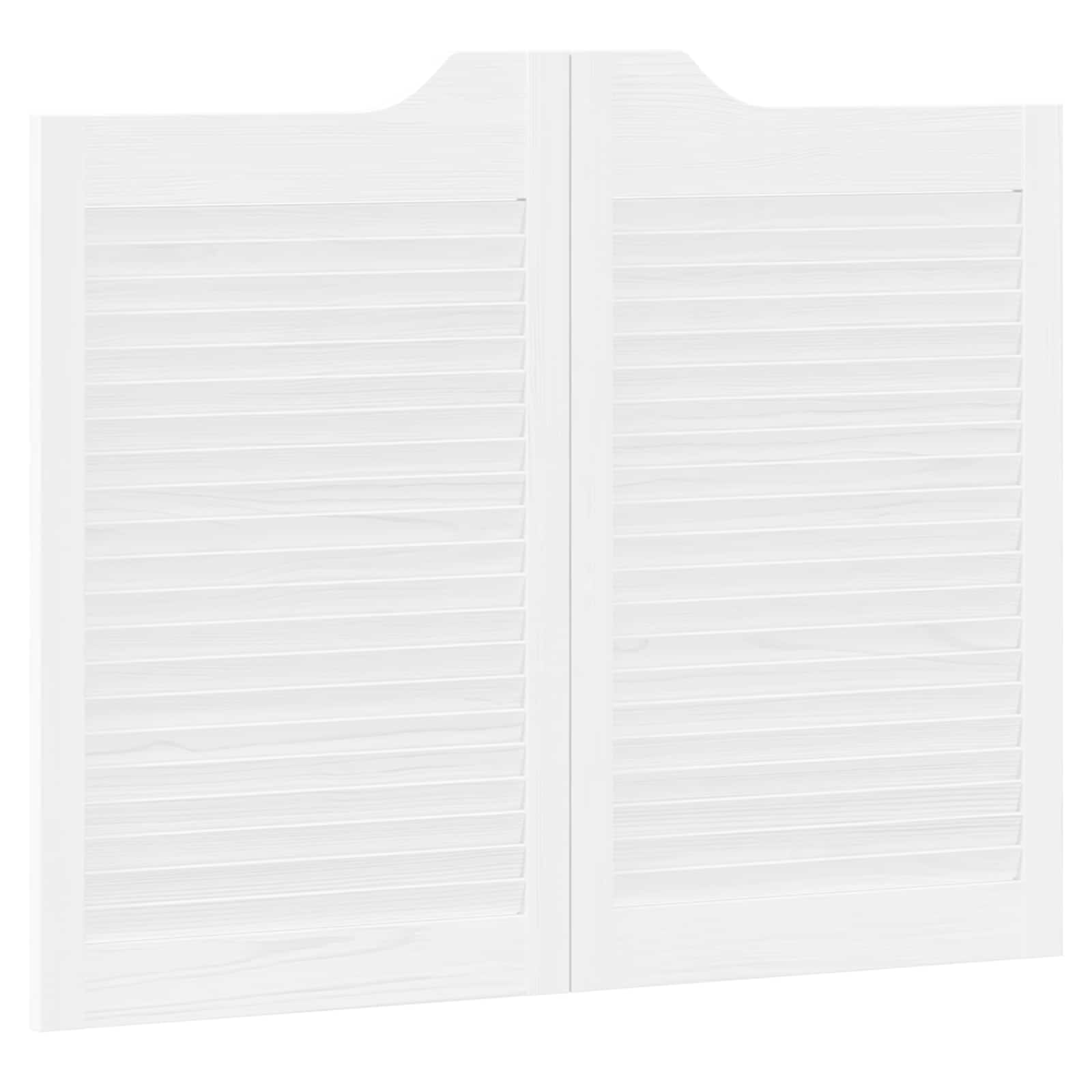 Vrata na rasklapanje 2 pcs Bijela Masivna borovina