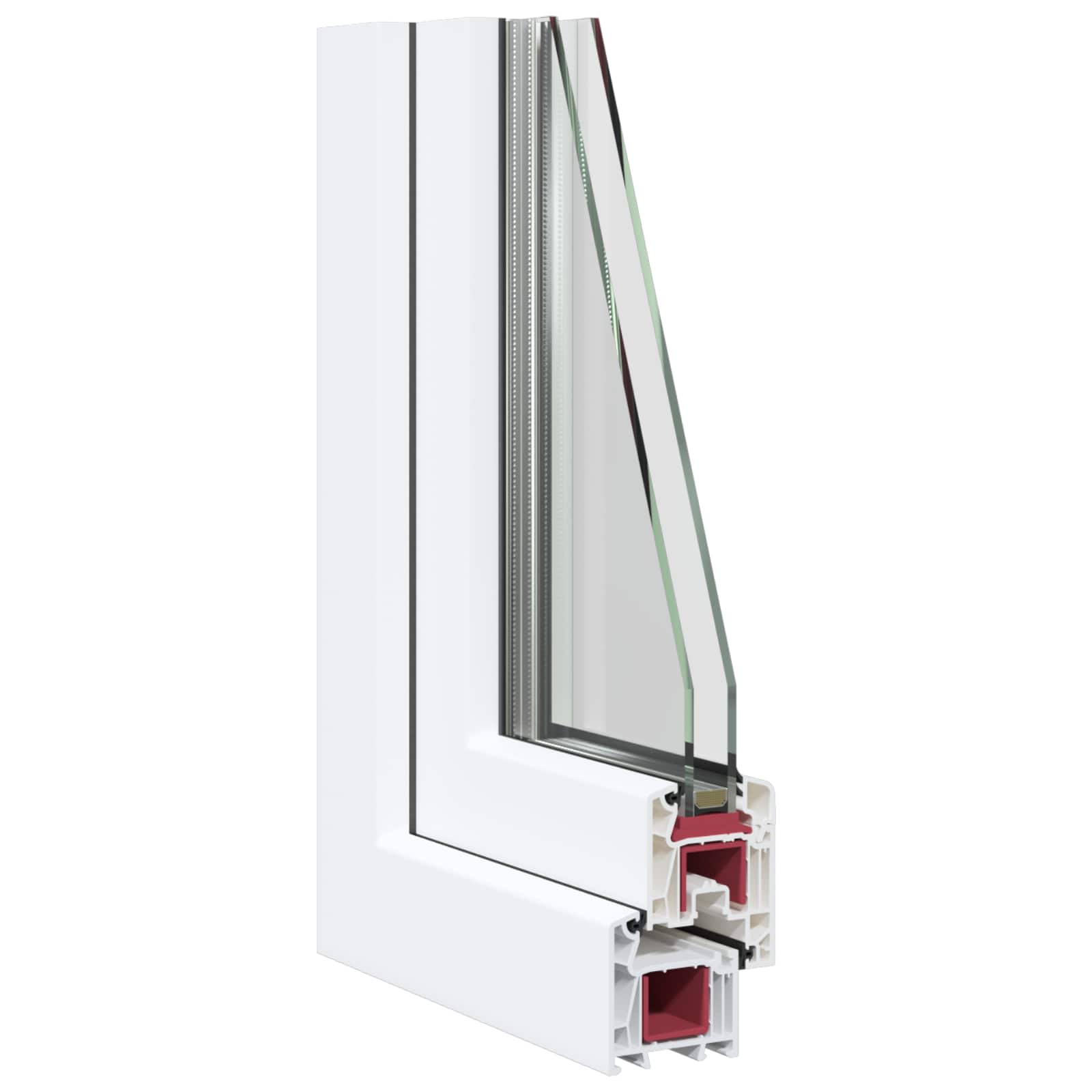 Prozor za podrum RISOR 50 x 50 cm PVC i staklo Bijela