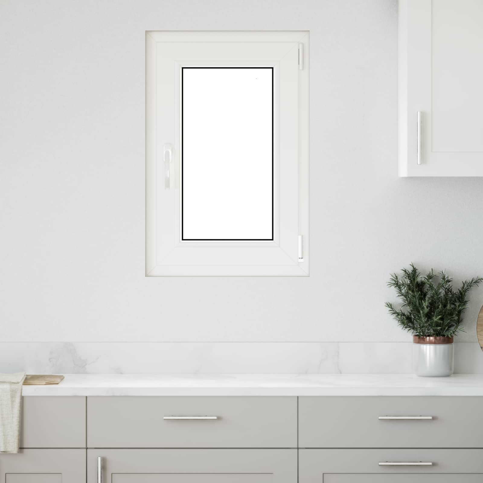 Prozor za podrum RISOR 50 x 75 cm PVC i staklo Bijela
