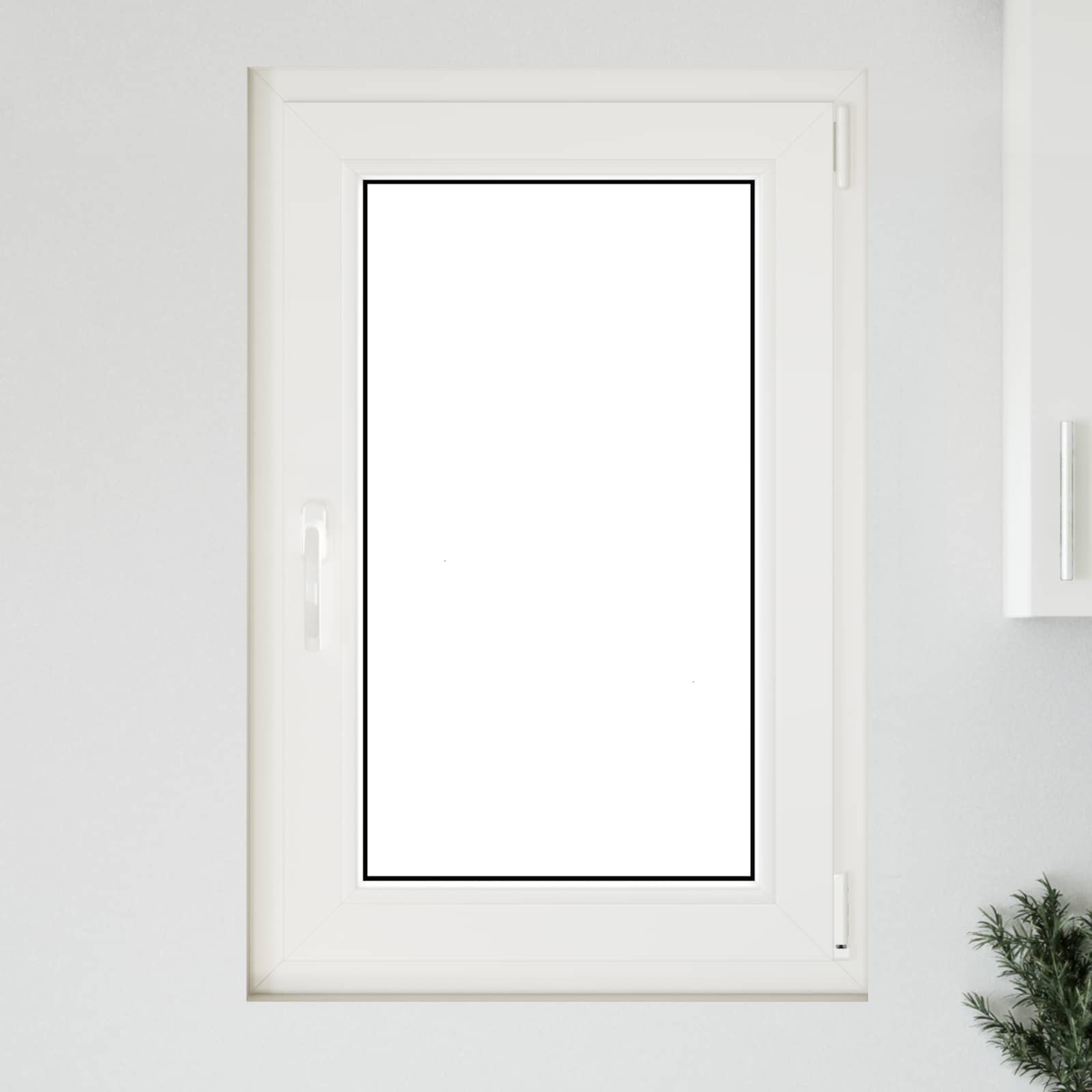 Prozor za podrum RISOR 60 x 80 cm PVC i staklo Bijela