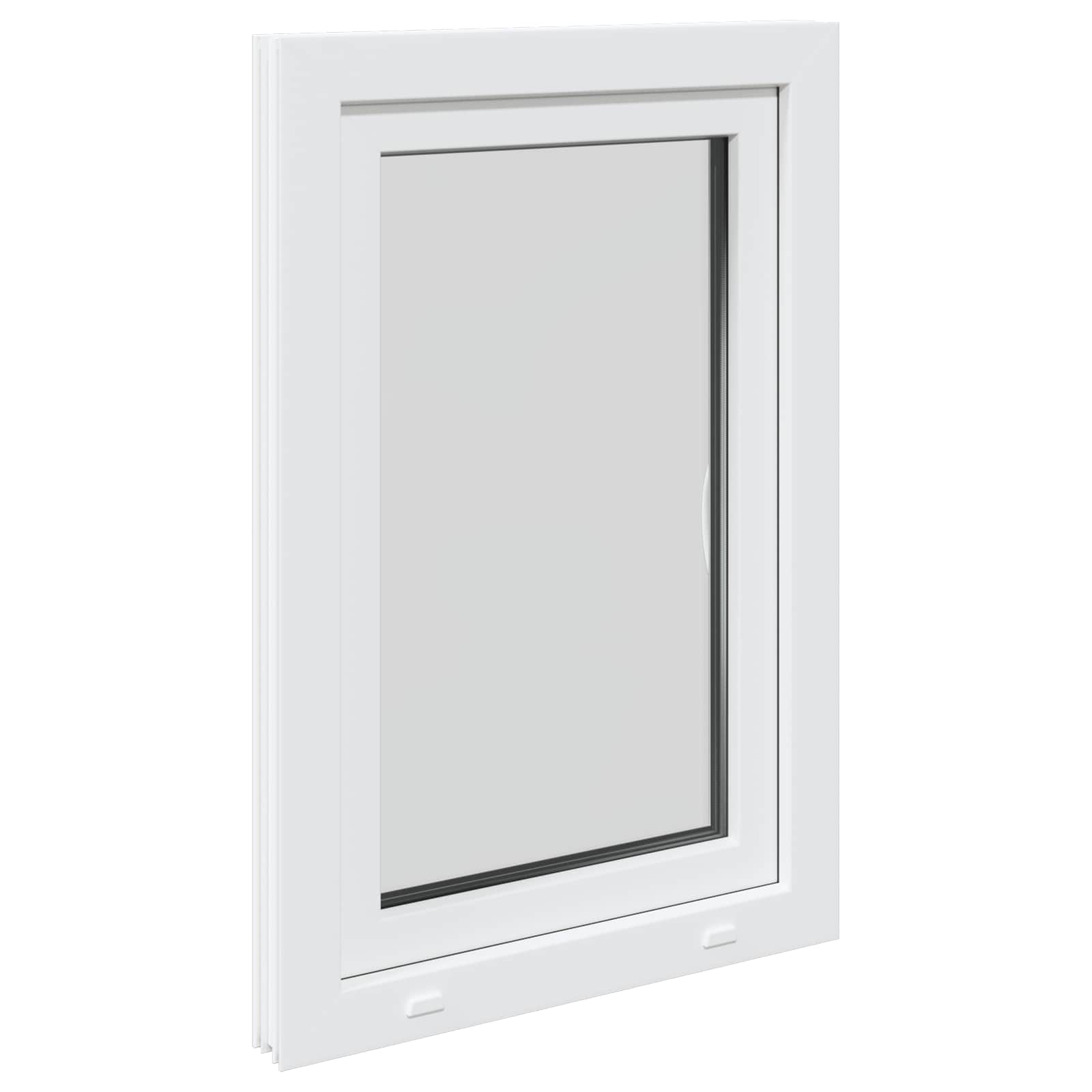 Prozor za podrum RISOR 60 x 80 cm PVC i staklo Bijela
