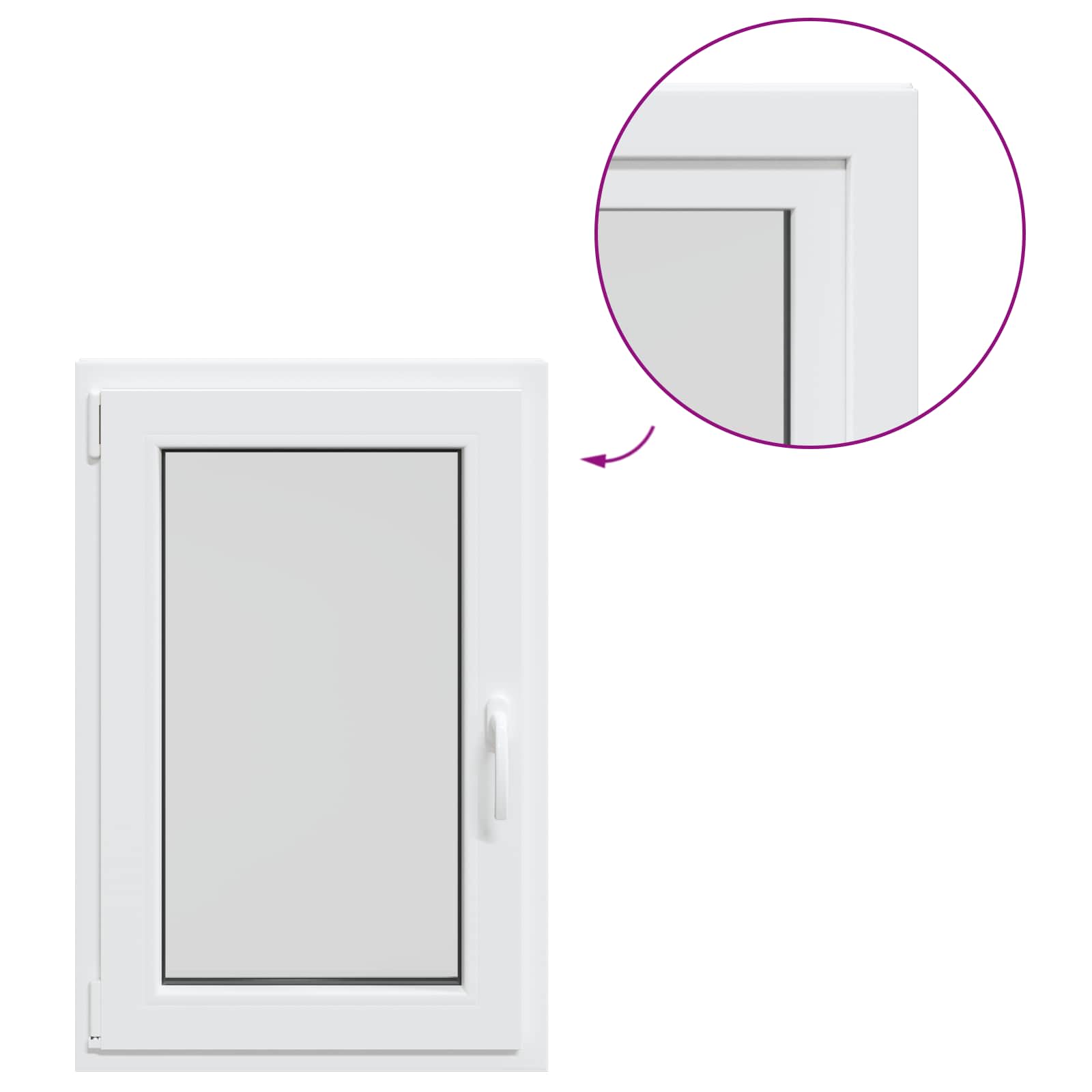 Prozor za podrum RISOR 60 x 90 cm PVC i staklo Bijela