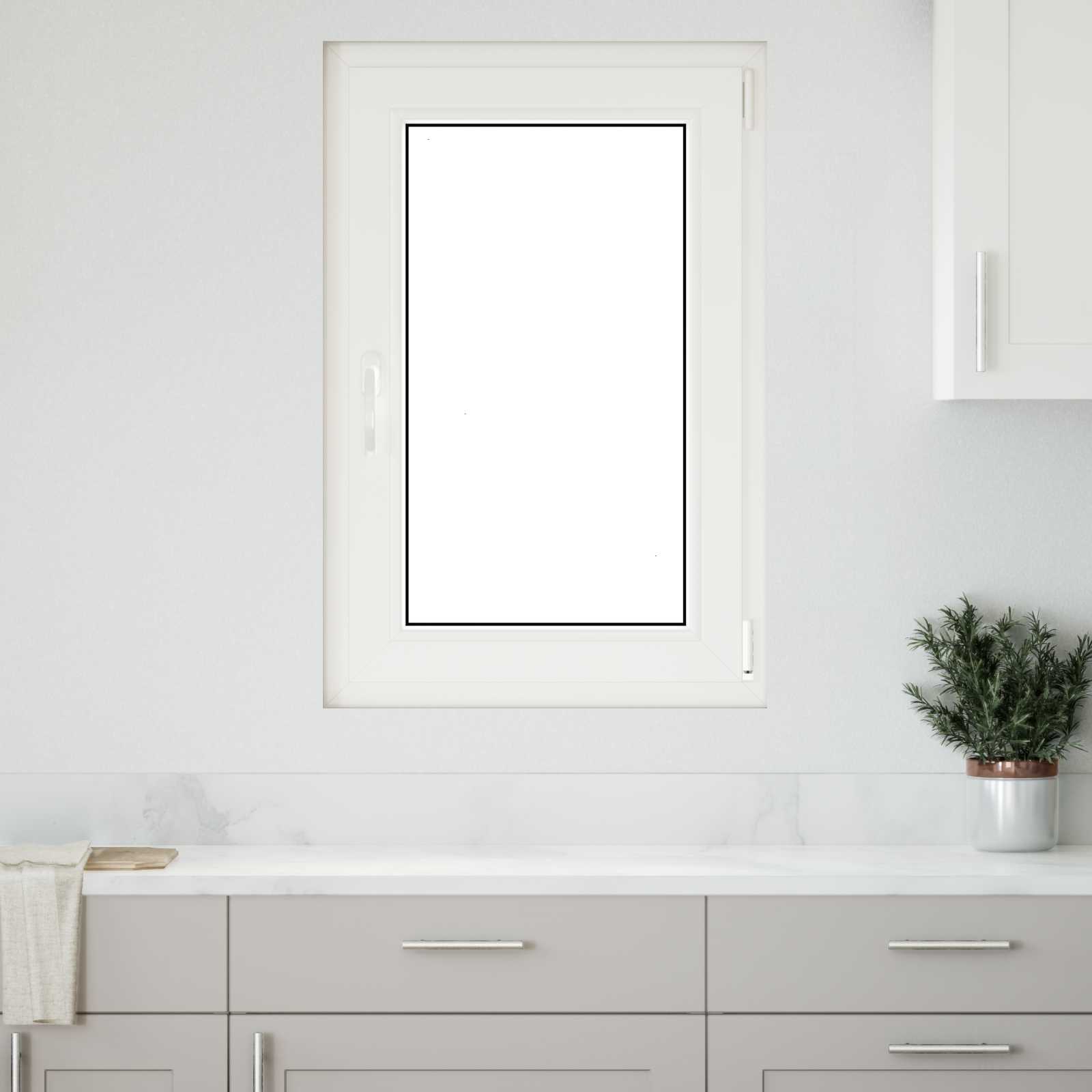 Prozor za podrum RISOR 60 x 100 cm PVC i staklo Bijela