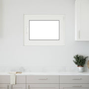 Prozor za podrum RISOR 80 x 50 cm PVC i staklo Bijela