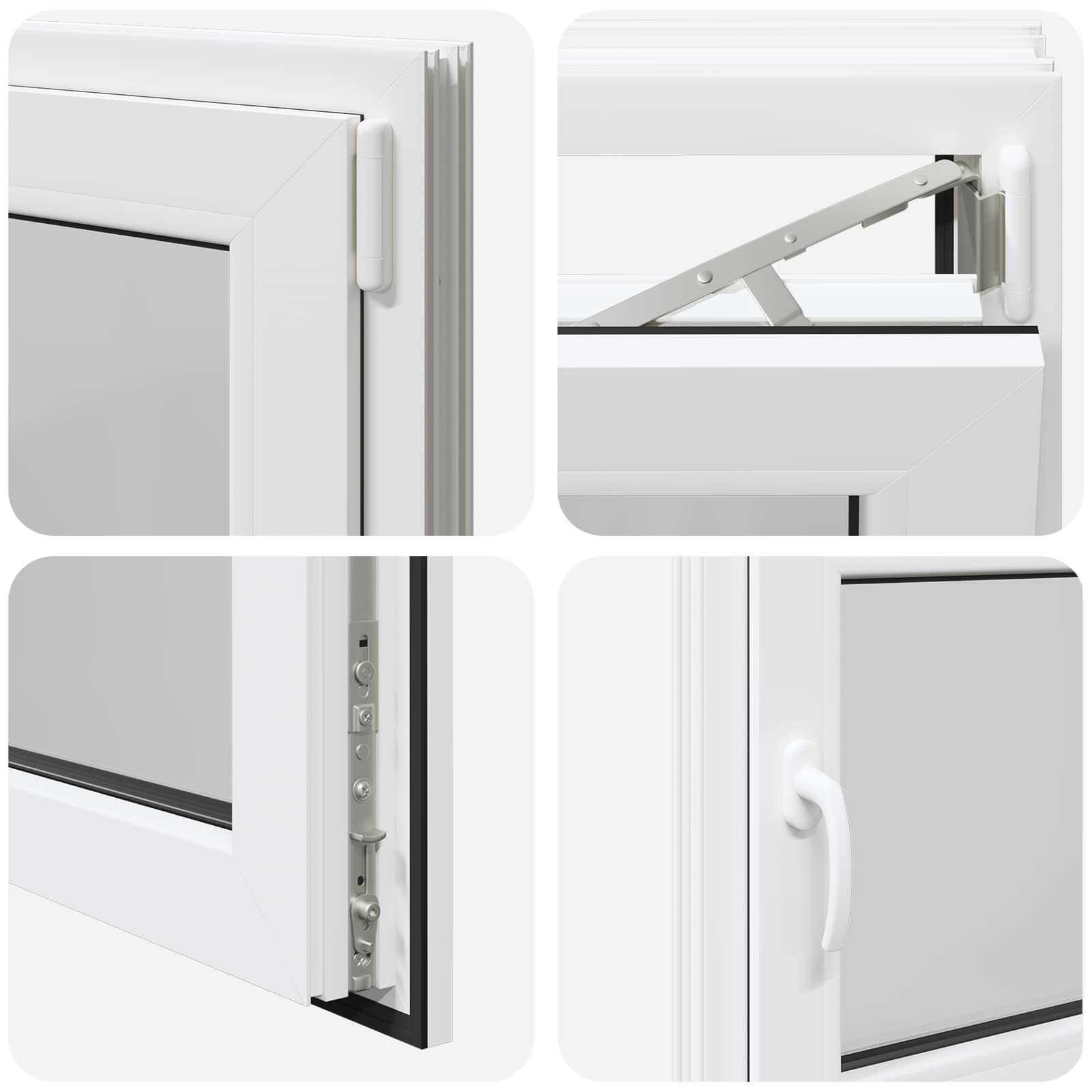 Prozor za podrum RISOR 80 x 70 cm PVC i staklo Bijela