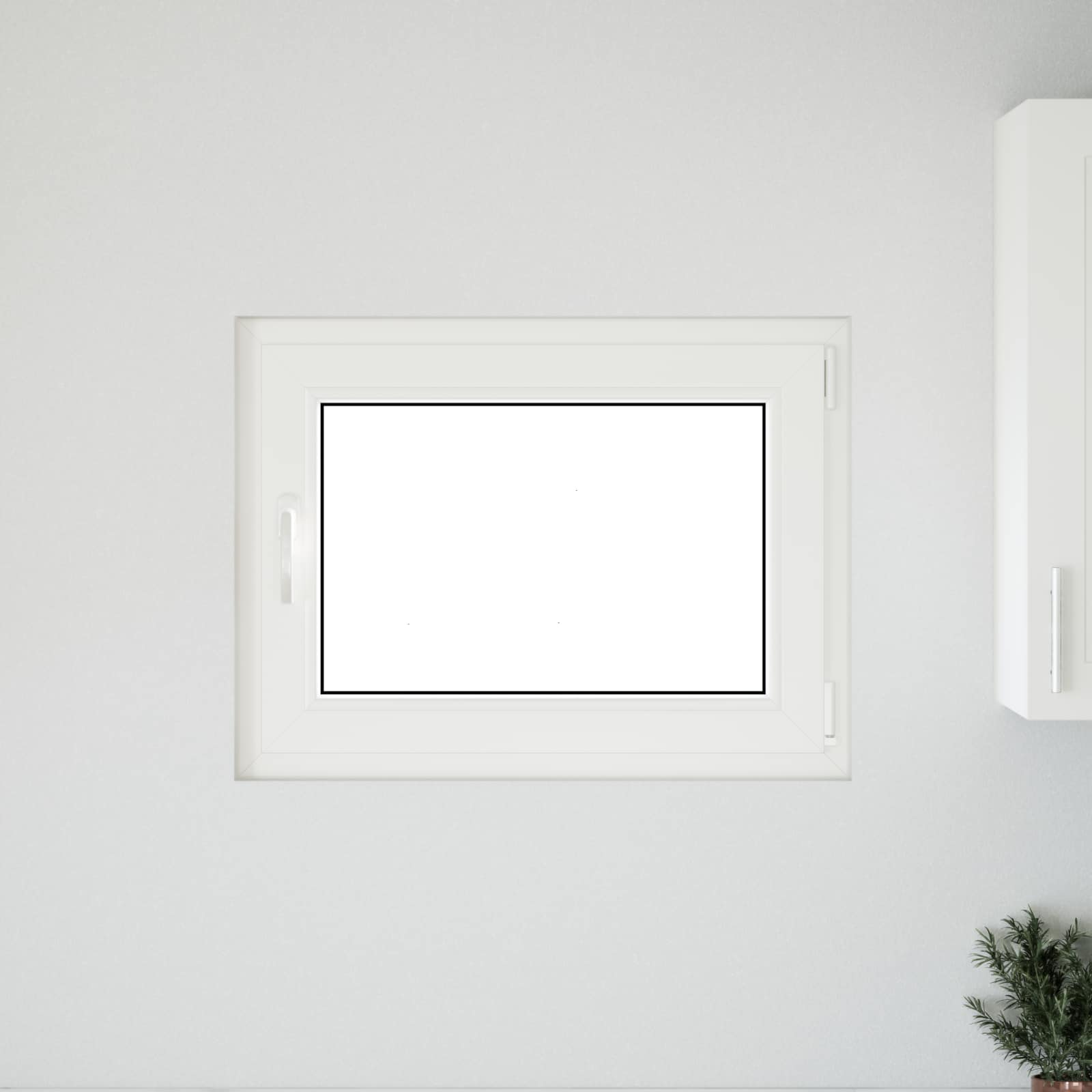 Prozor za podrum RISOR 80 x 70 cm PVC i staklo Bijela