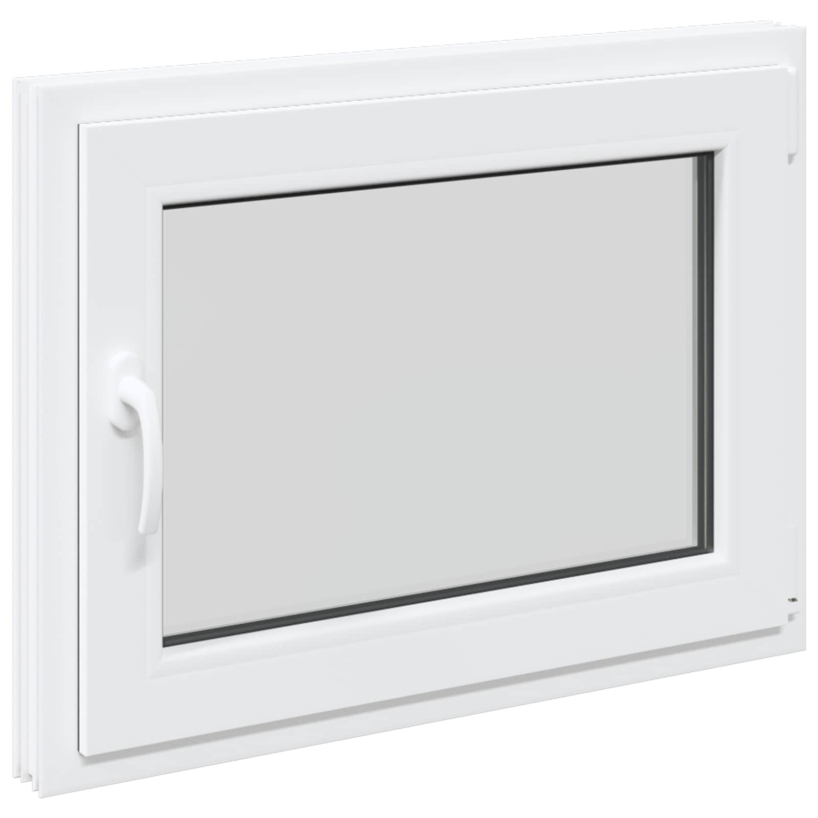 Prozor za podrum RISOR 80 x 70 cm PVC i staklo Bijela