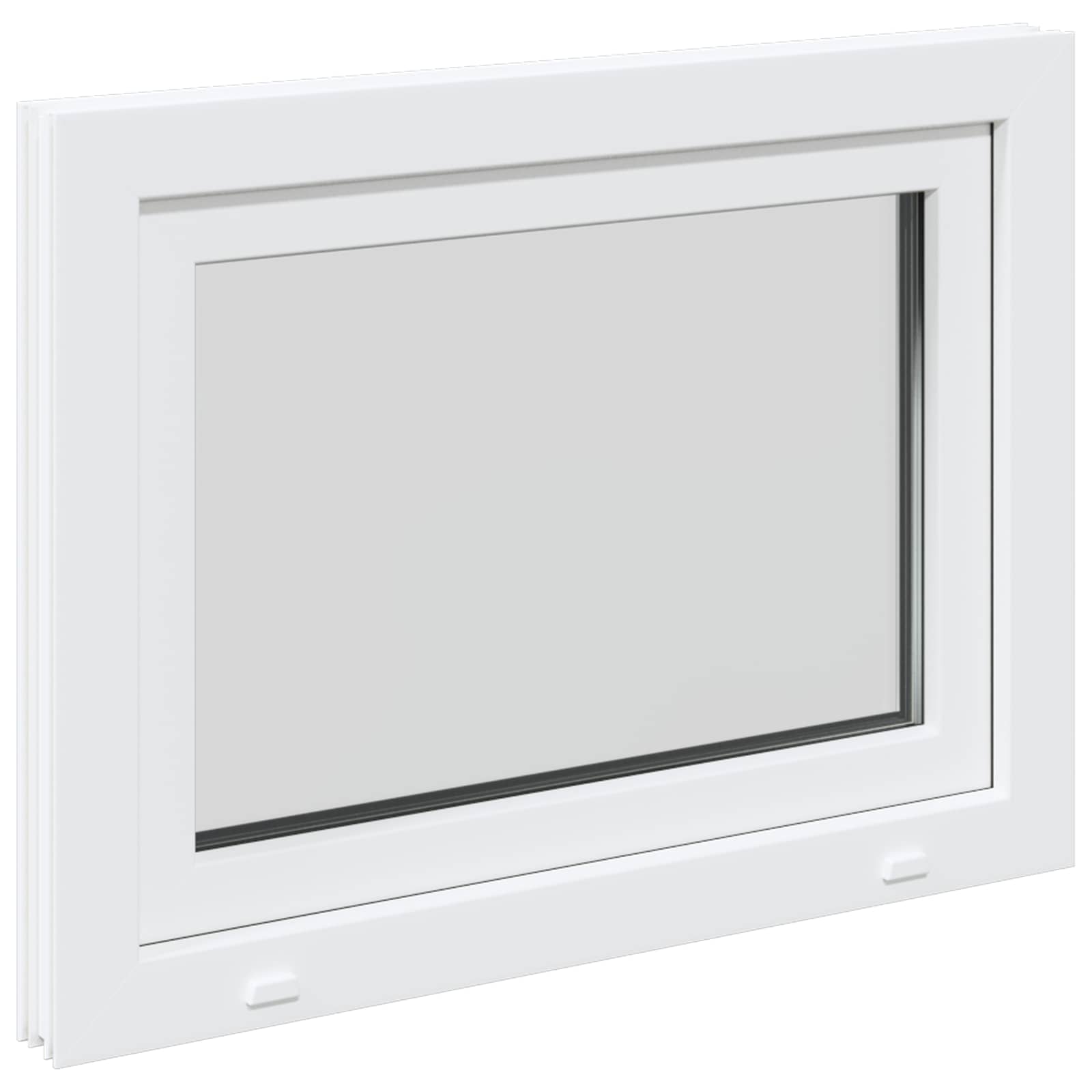Prozor za podrum RISOR 80 x 70 cm PVC i staklo Bijela