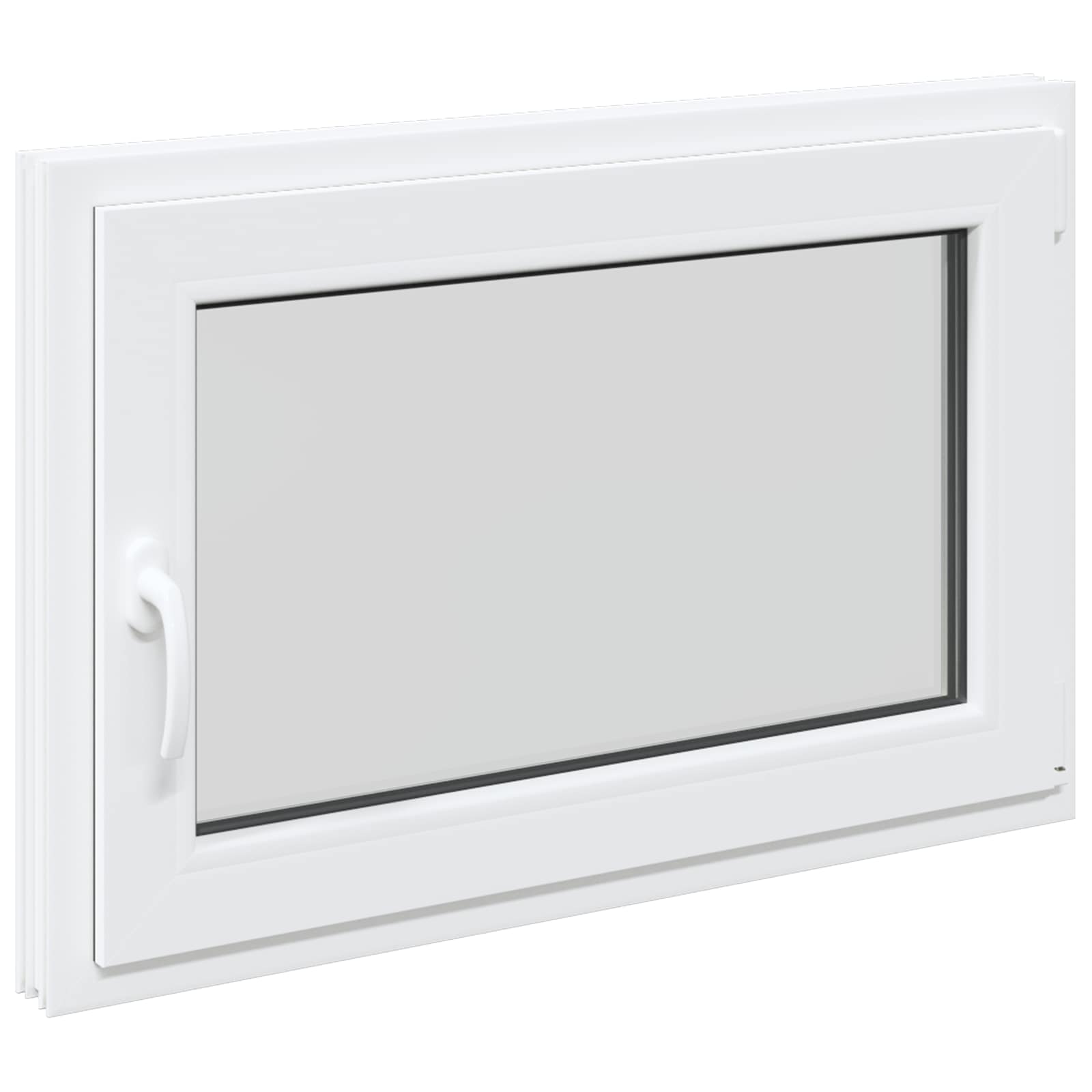 Prozor za podrum RISOR 90 x 50 cm PVC i staklo Bijela