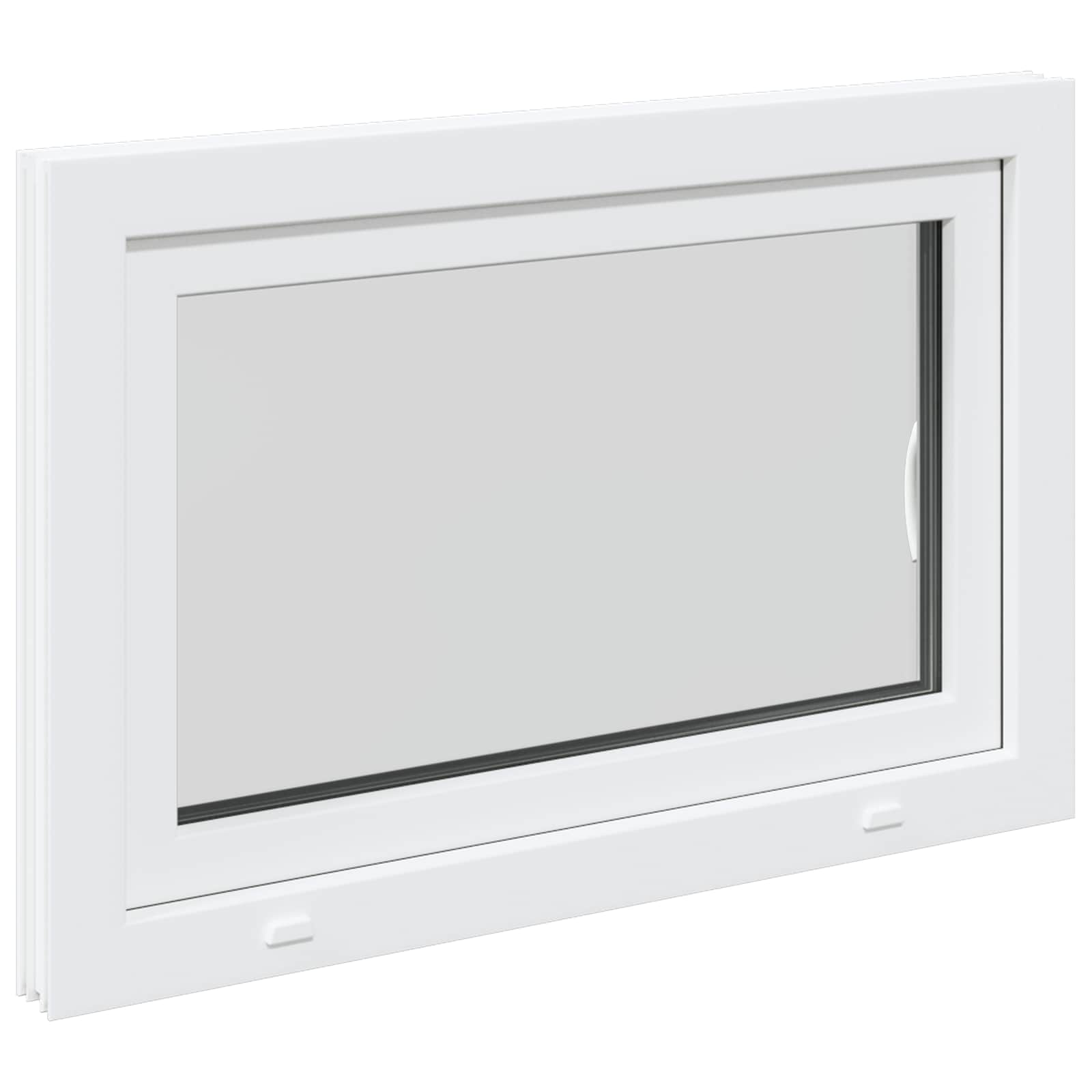 Prozor za podrum RISOR 90 x 50 cm PVC i staklo Bijela