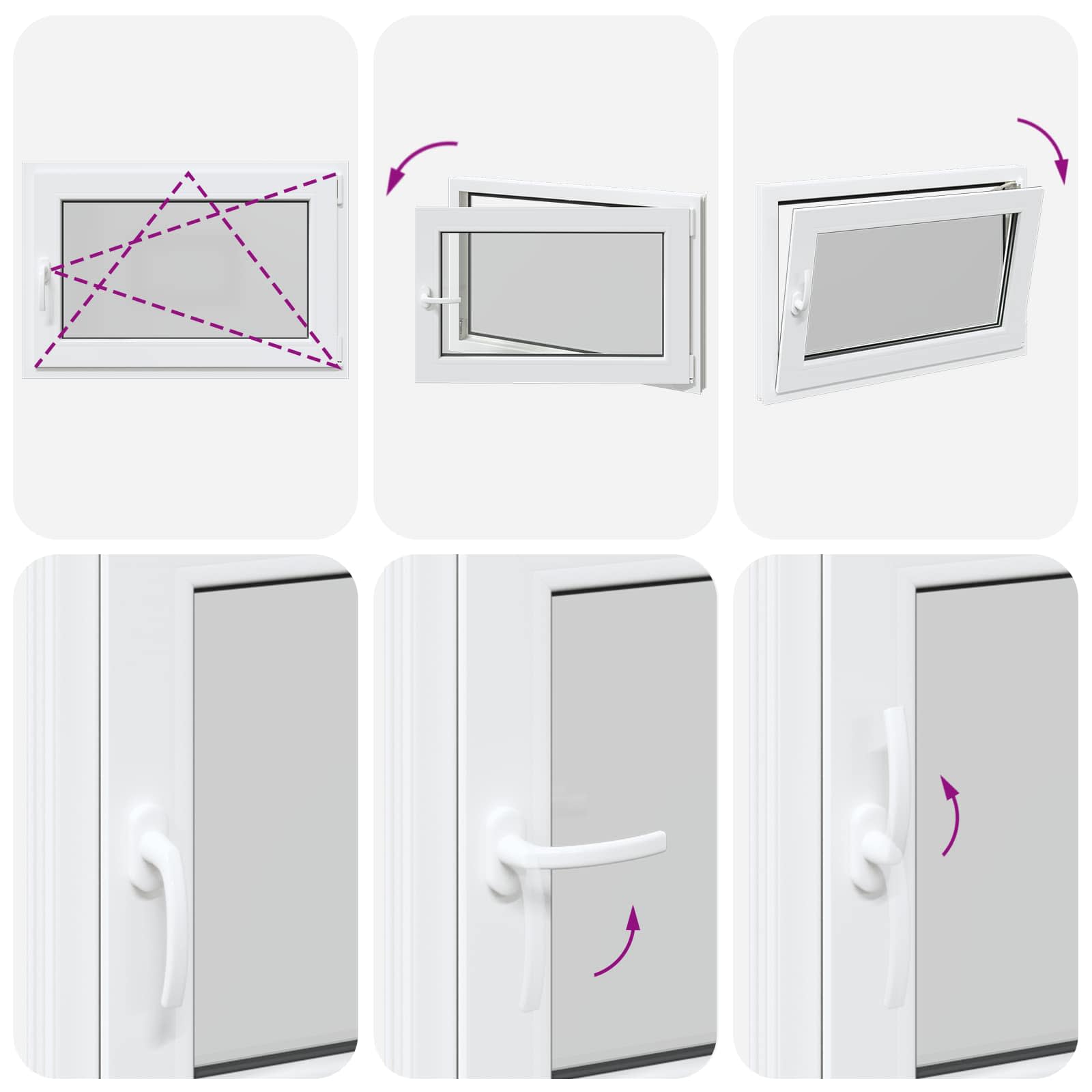 Prozor za podrum RISOR 90 x 50 cm PVC i staklo Bijela