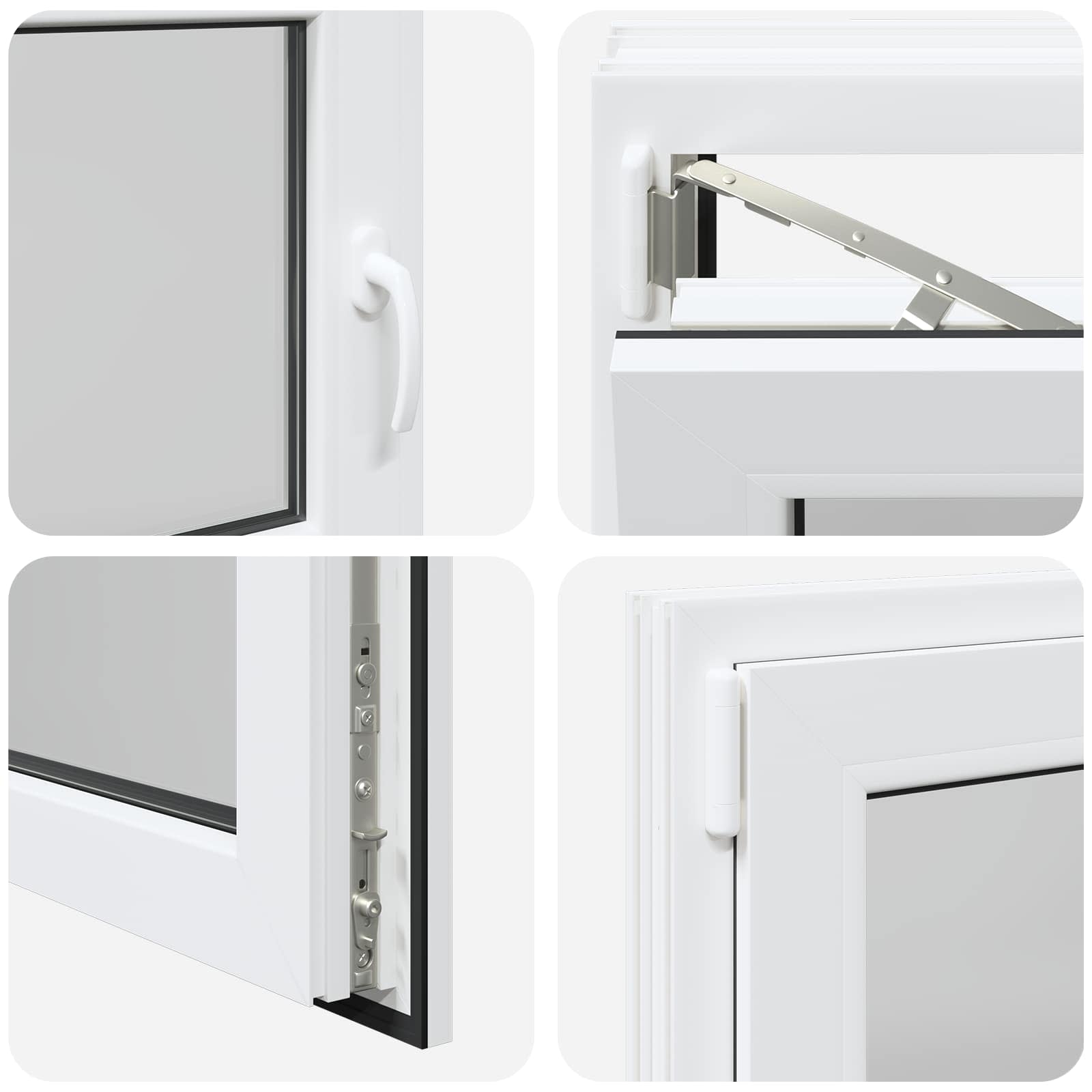 Prozor za podrum RISOR 90 x 60 cm PVC i staklo Bijela