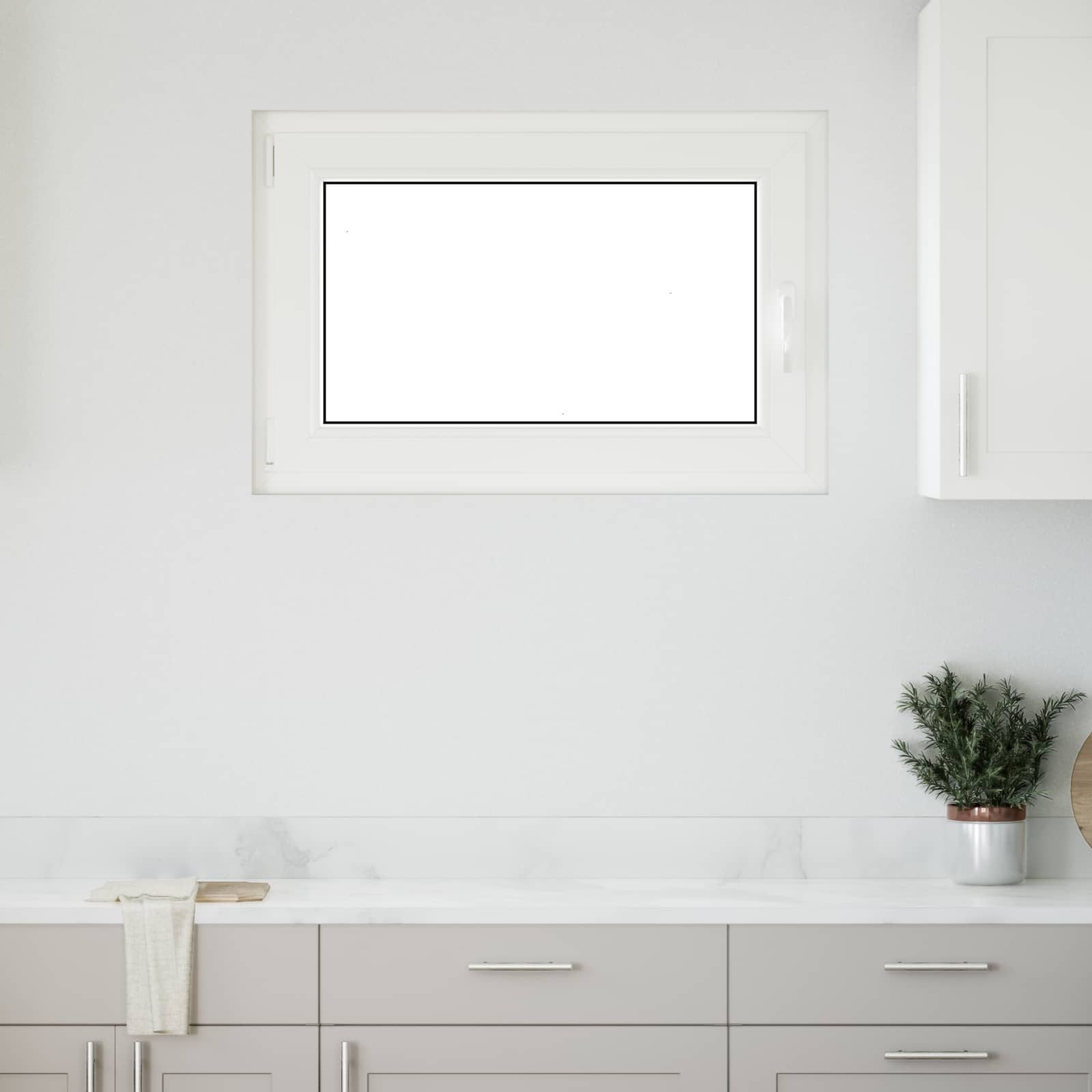 Prozor za podrum RISOR 90 x 60 cm PVC i staklo Bijela