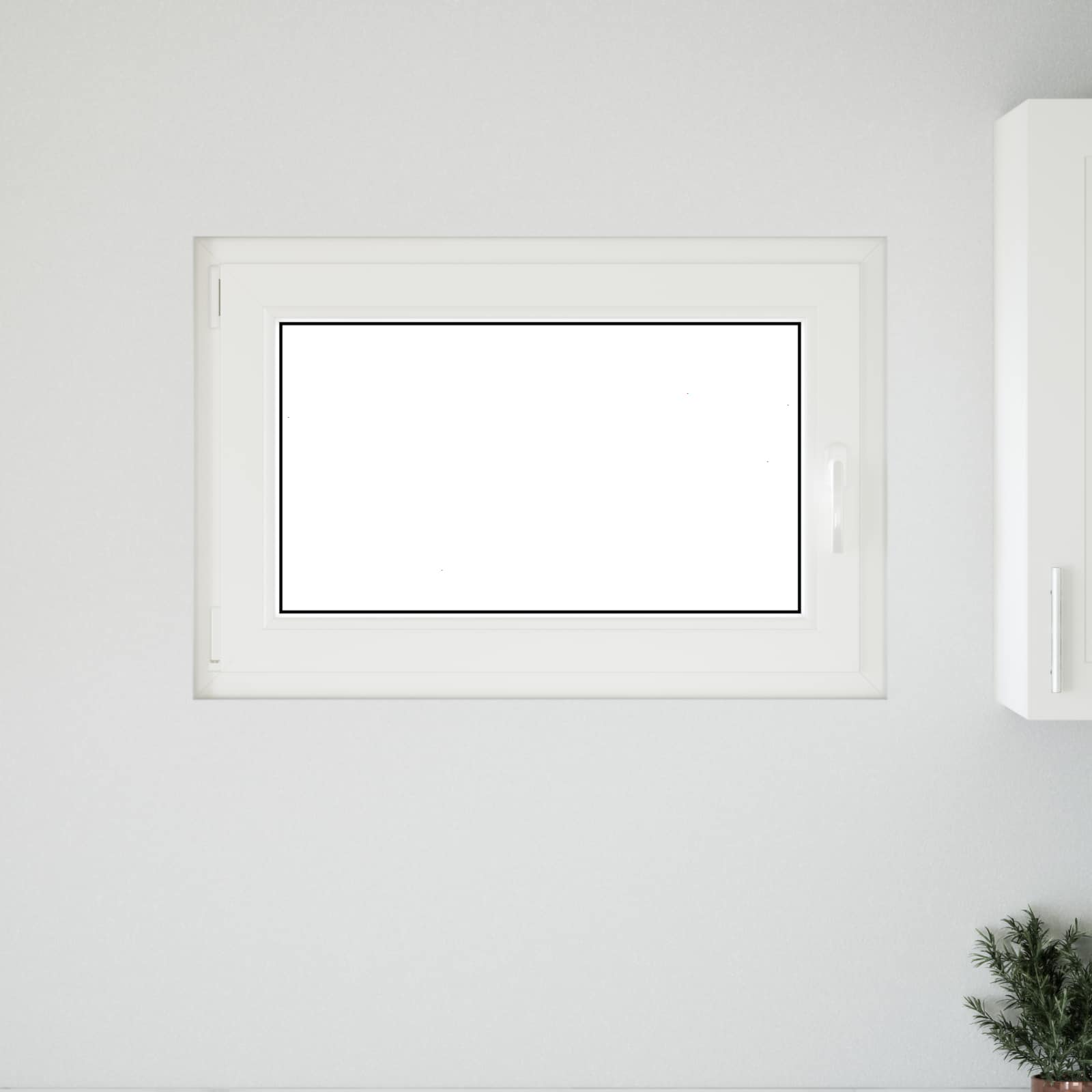 Prozor za podrum RISOR 90 x 60 cm PVC i staklo Bijela