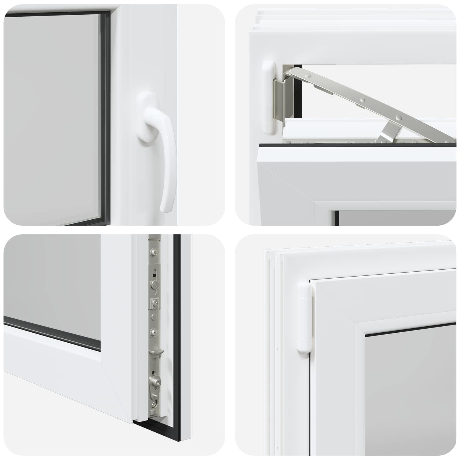 Prozor za podrum RISOR 100 x 50 cm PVC i staklo Bijela