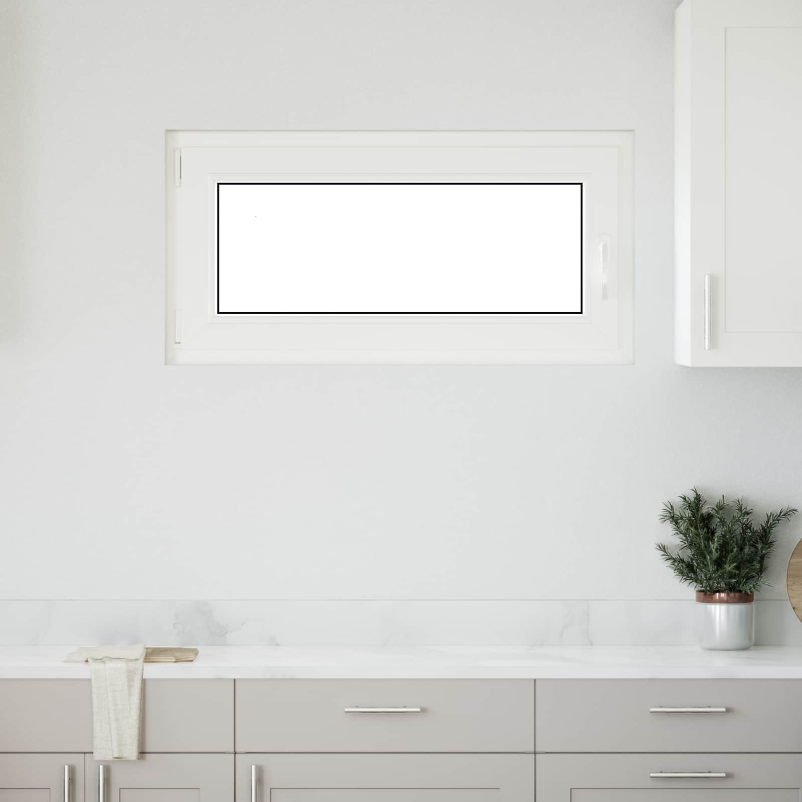 Prozor za podrum RISOR 100 x 50 cm PVC i staklo Bijela