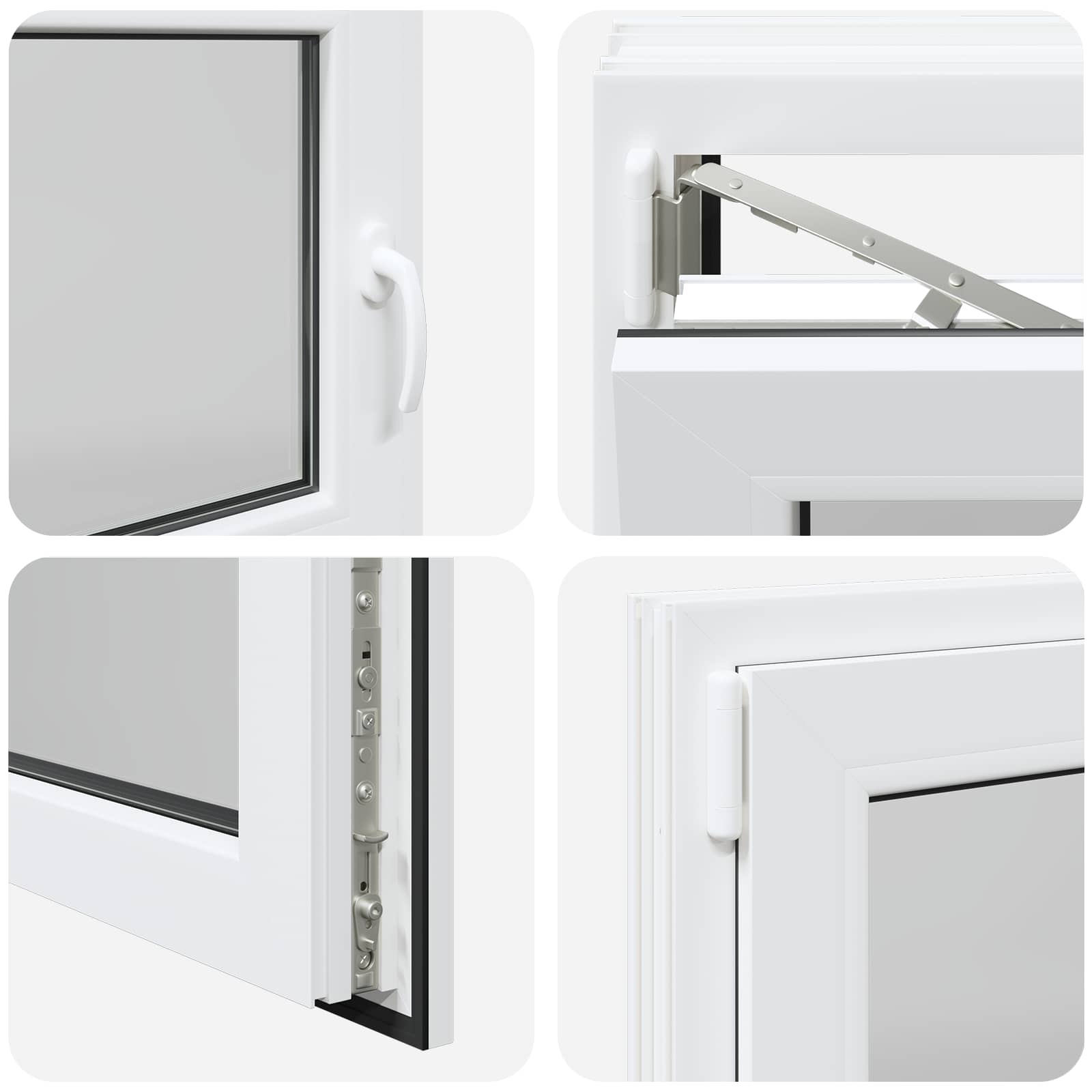Prozor za podrum RISOR 100 x 60 cm PVC i staklo Bijela
