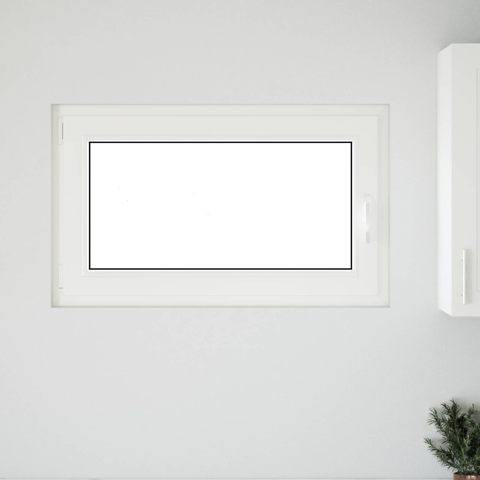 Prozor za podrum RISOR 100 x 70 cm PVC i staklo Bijela