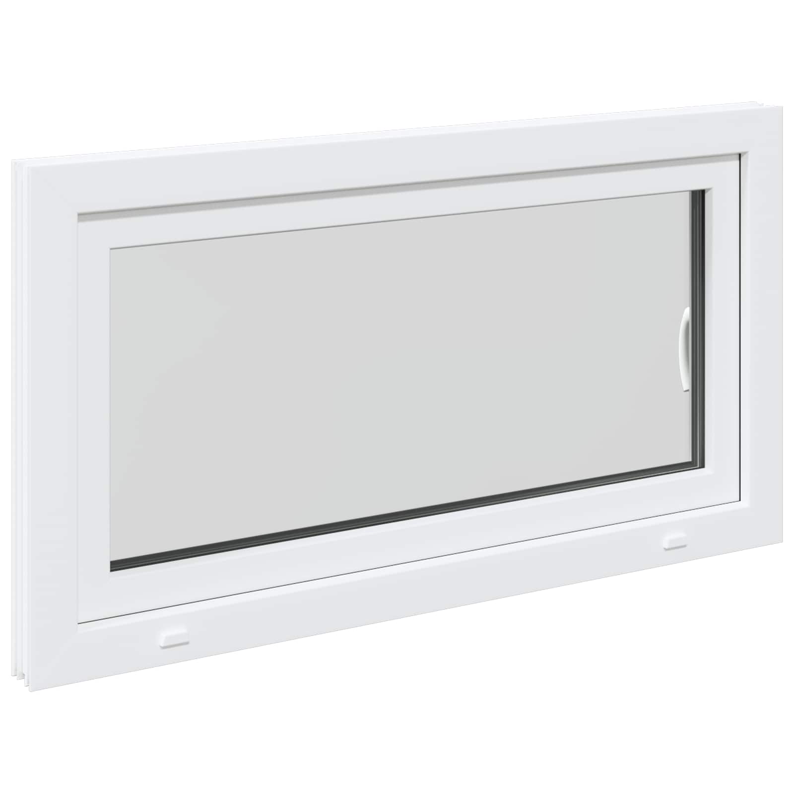 Prozor za podrum RISOR 110 x 50 cm PVC i staklo Bijela