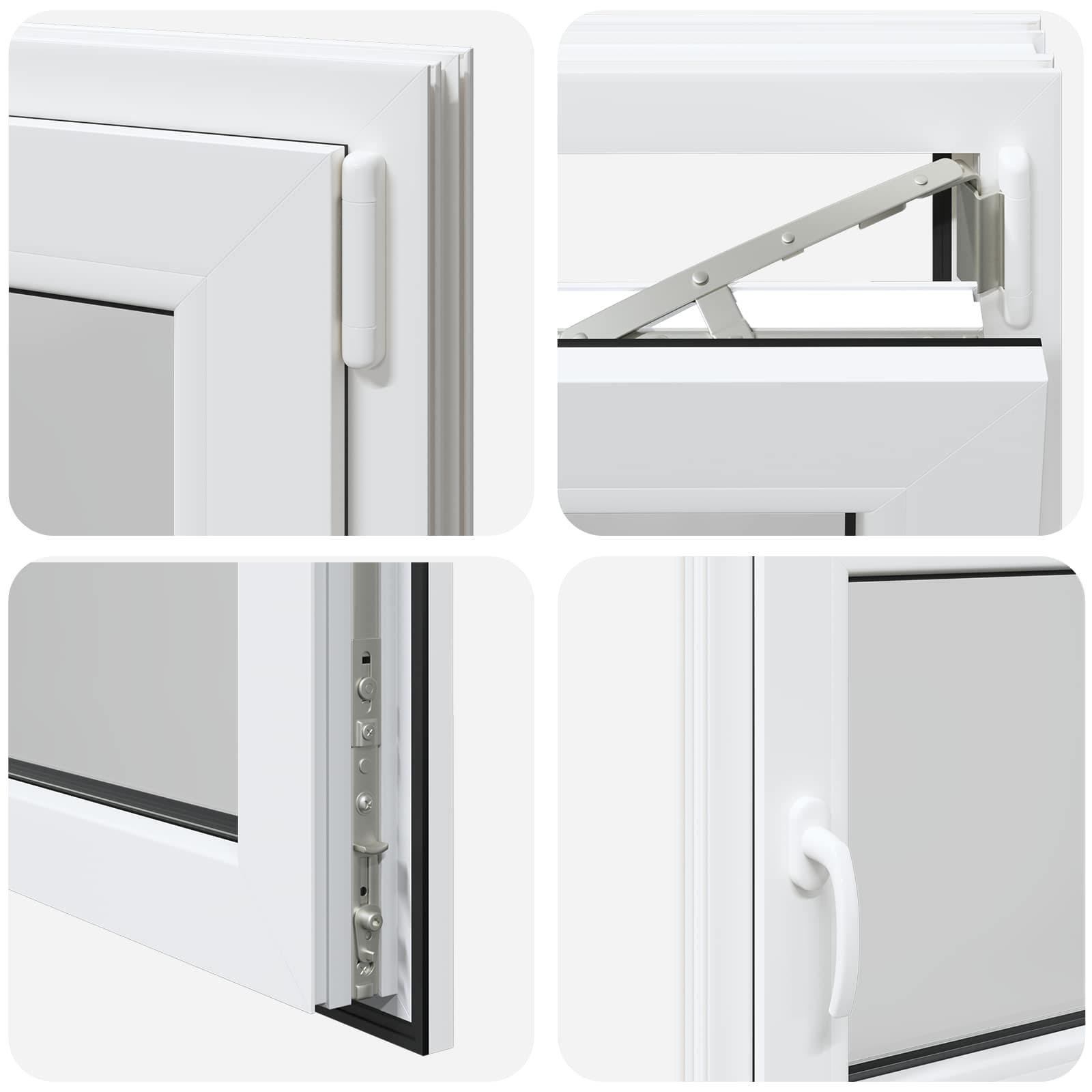 Prozor za podrum RISOR 110 x 60 cm PVC i staklo Bijela