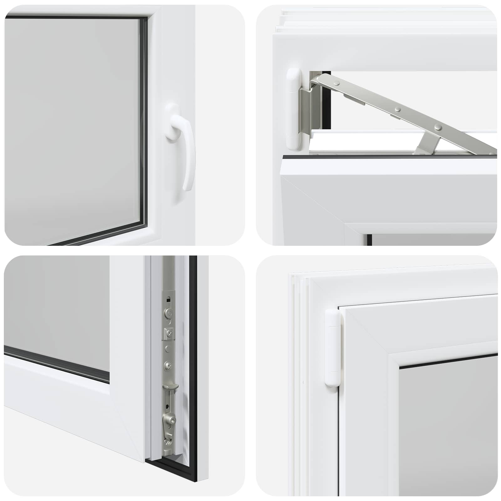 Prozor za podrum RISOR 110 x 60 cm PVC i staklo Bijela