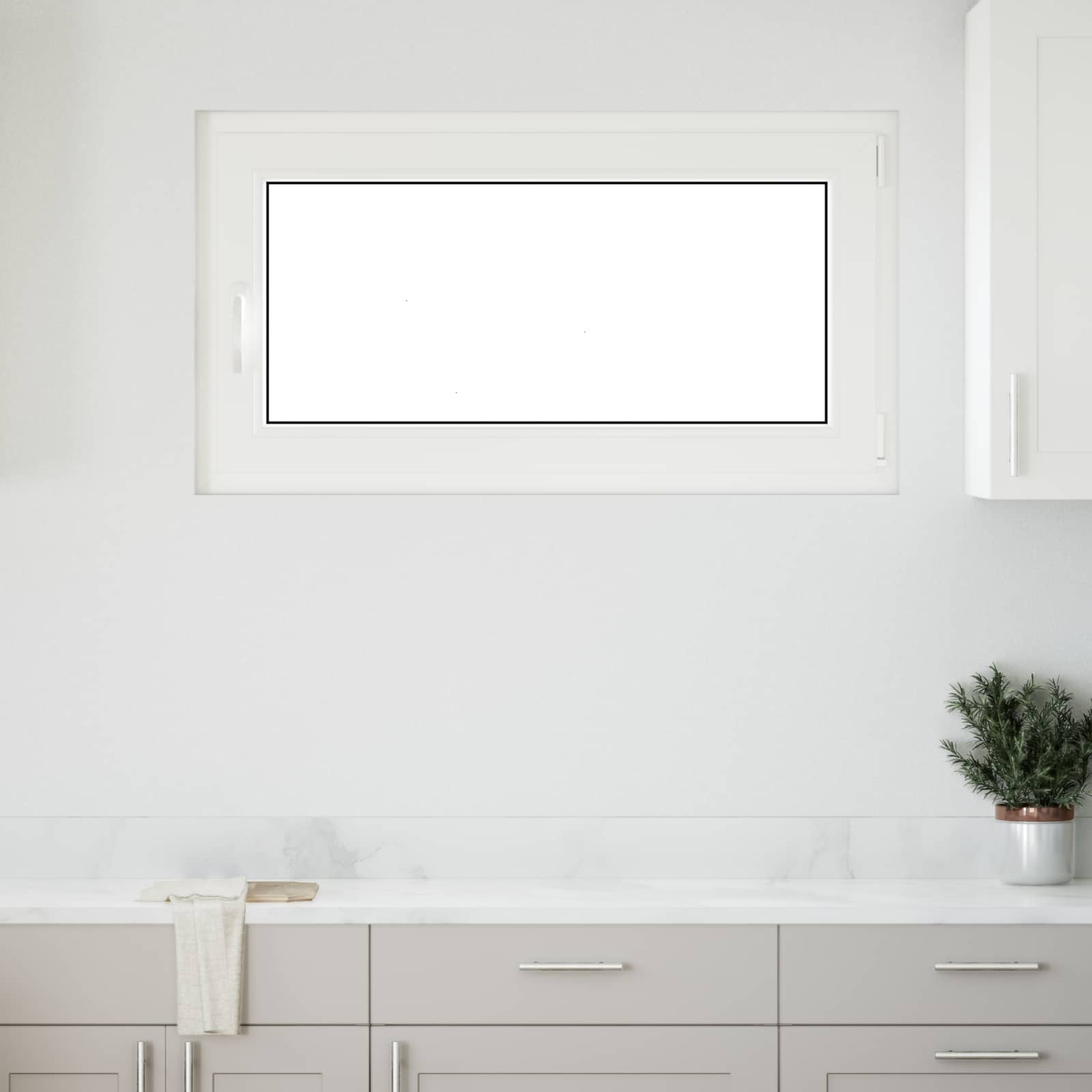 Prozor za podrum RISOR 110 x 70 cm PVC i staklo Bijela