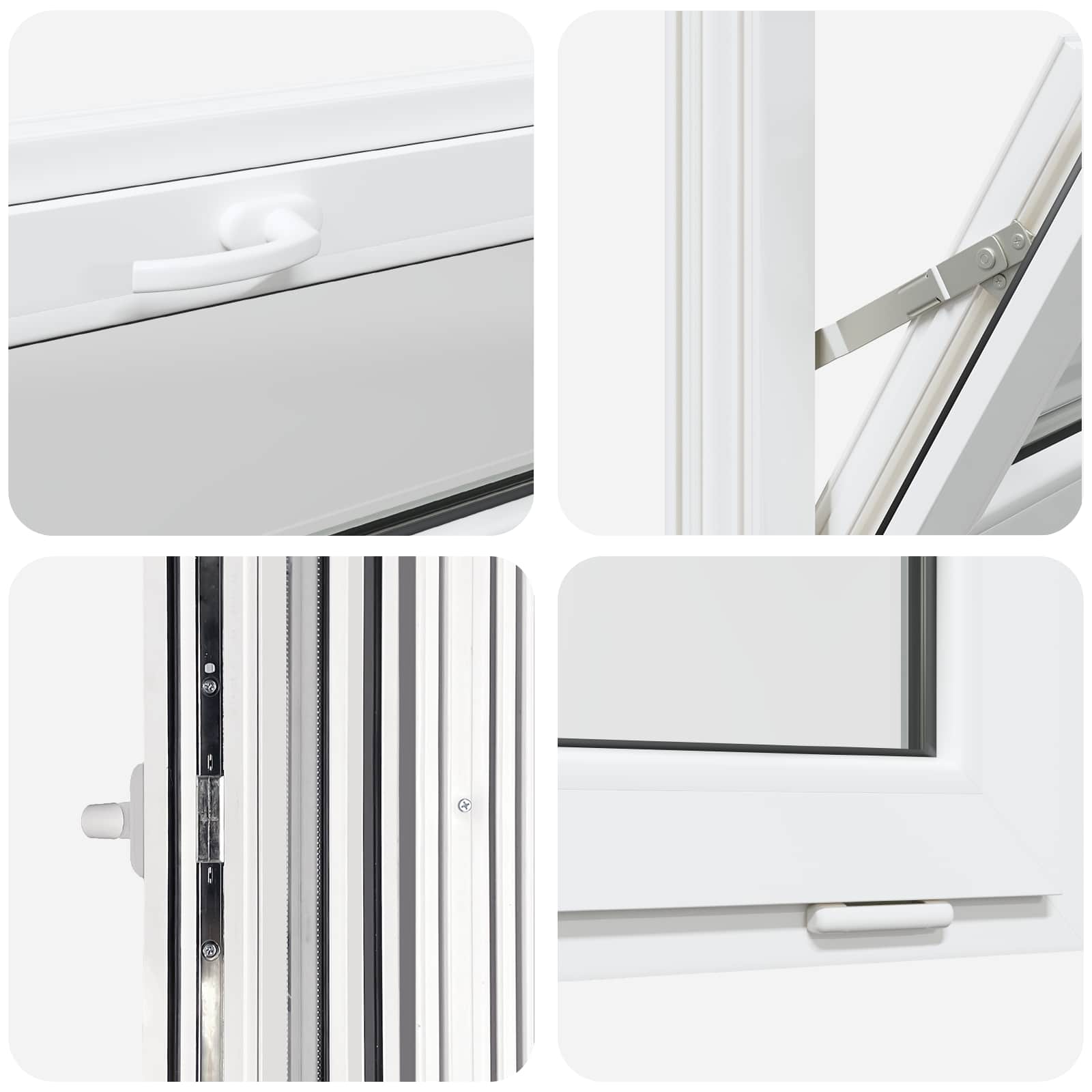 Prozor za podrum RISOR 80 x 40 cm PVC i staklo Bijela